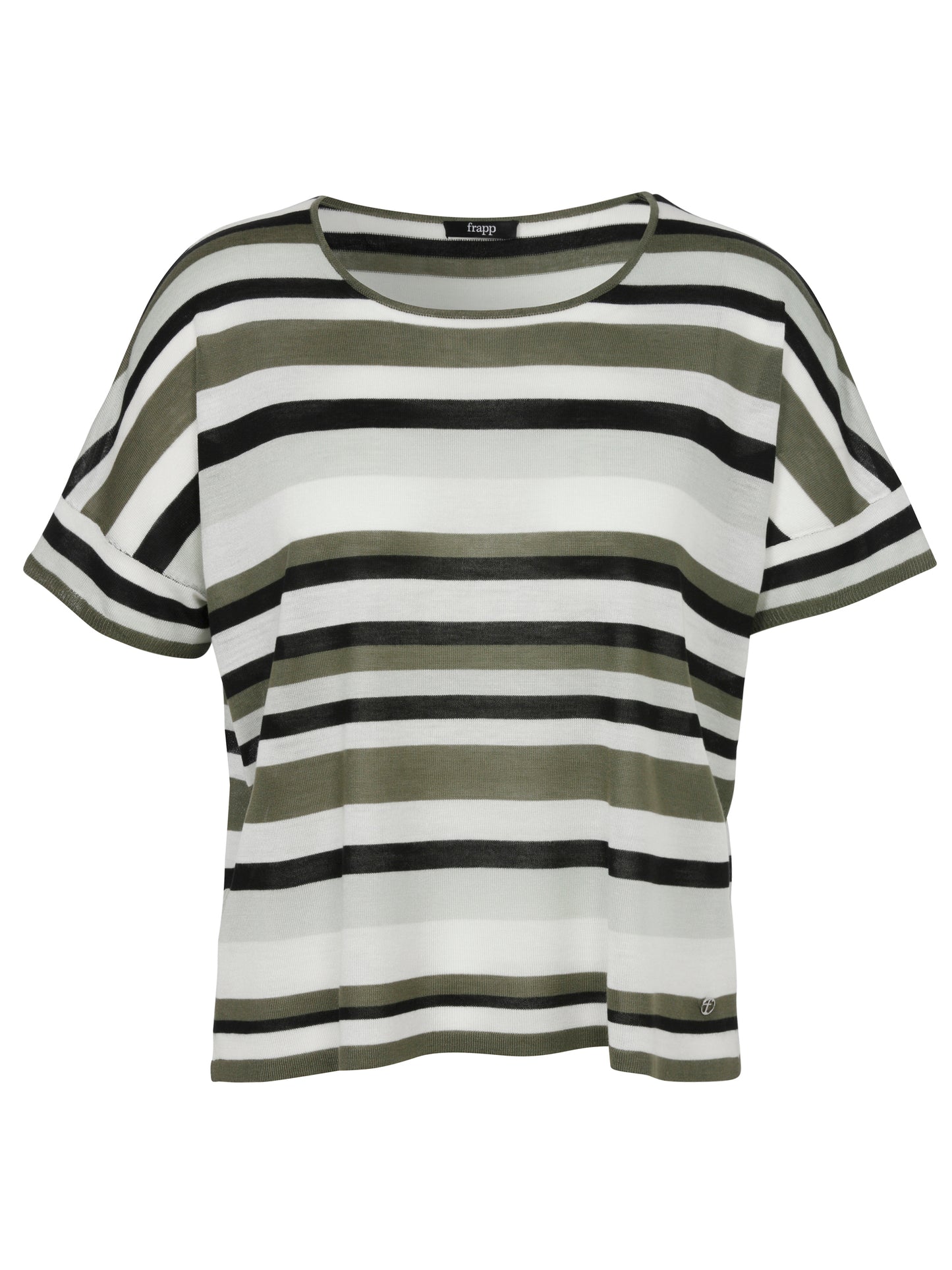 Pullover Rundhals 1/2 Arm Ringel überschnittene Schulter