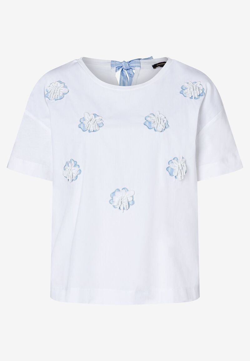 T-Shirt mit Blumen-Applikation Frühjahrs-Kollektion