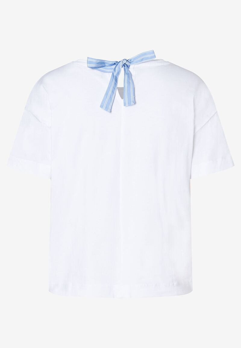 T-Shirt mit Blumen-Applikation Frühjahrs-Kollektion