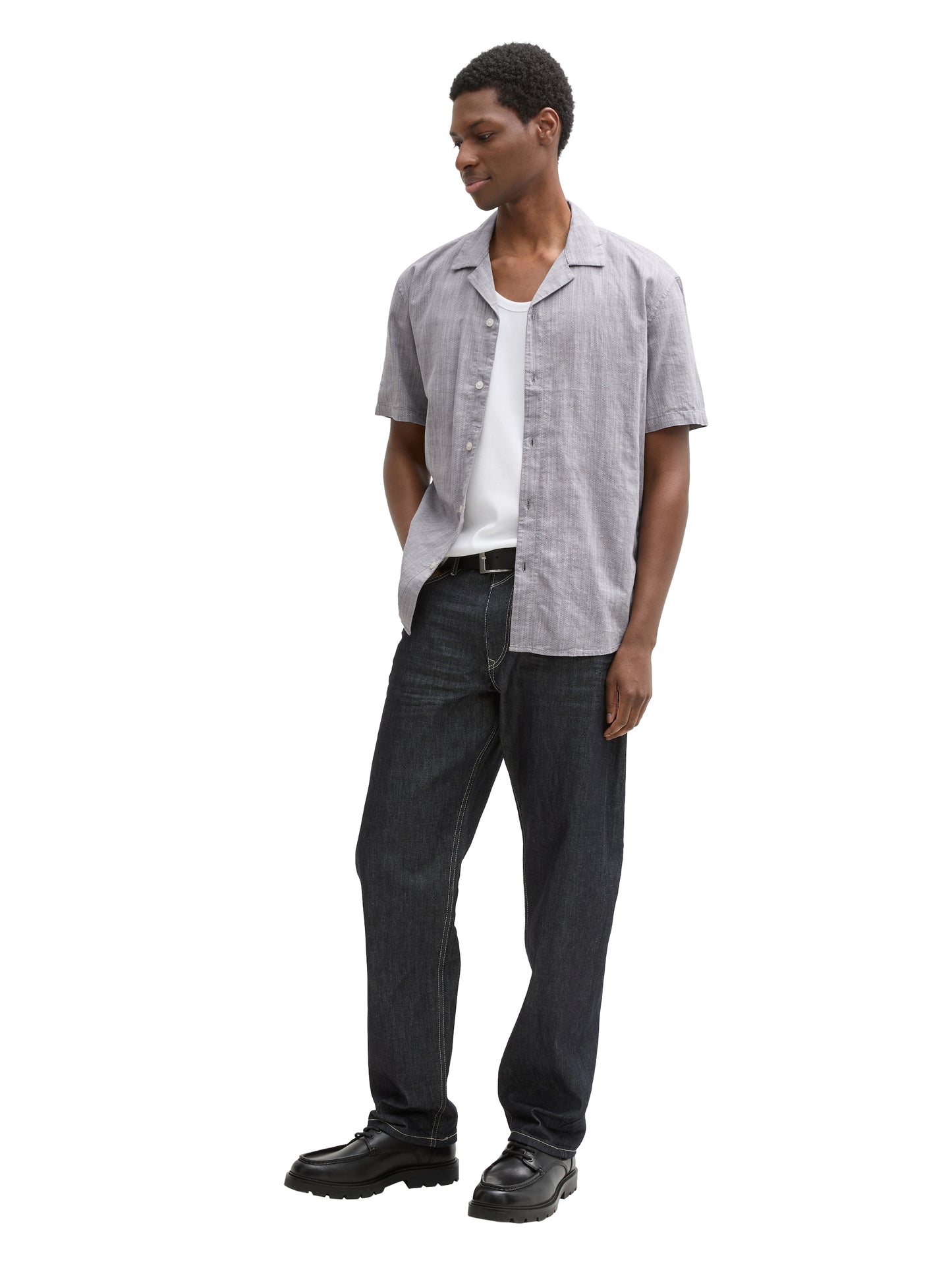 Relaxed Fit Kurzarmhemd aus Baumwolle