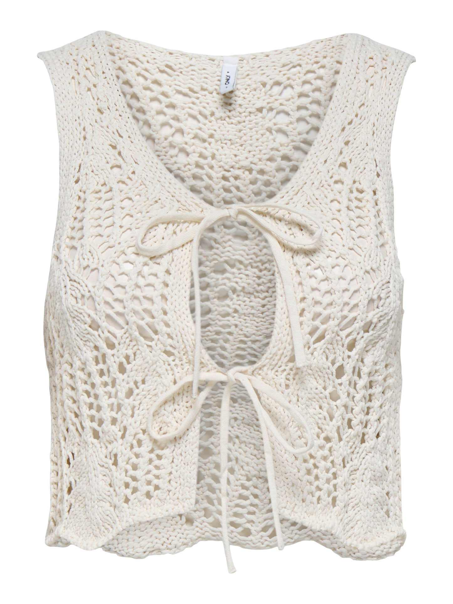 ONLLIZZY LIFE SL CROCHET TIE VEST KNT