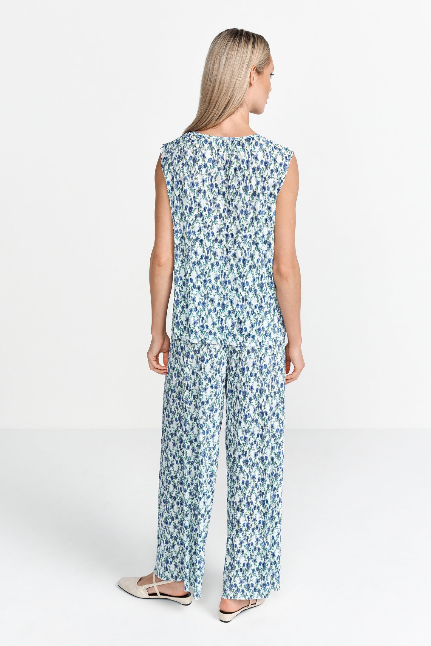 Printed Crinkle Top
