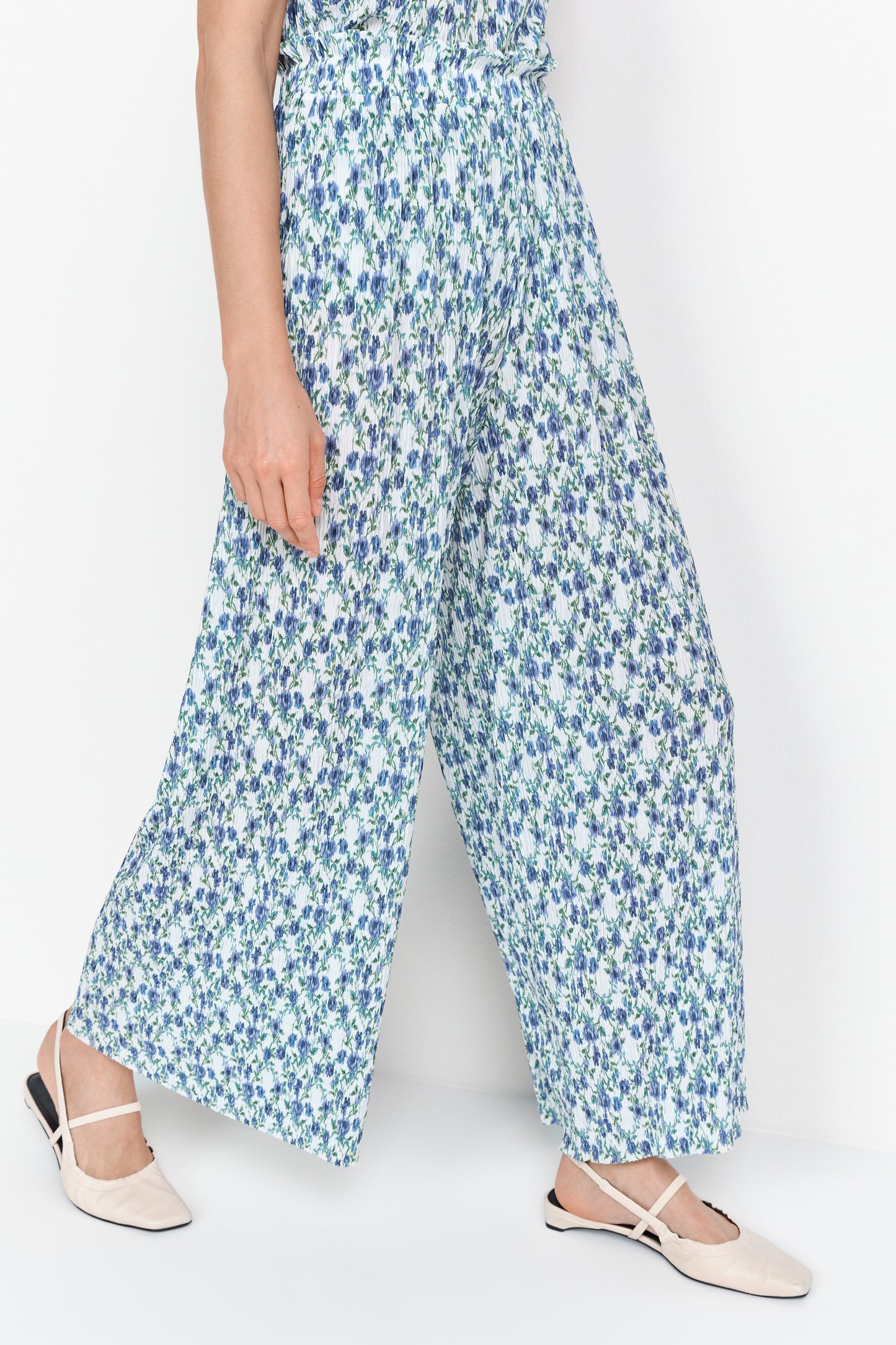 Printed Crinkle Pants