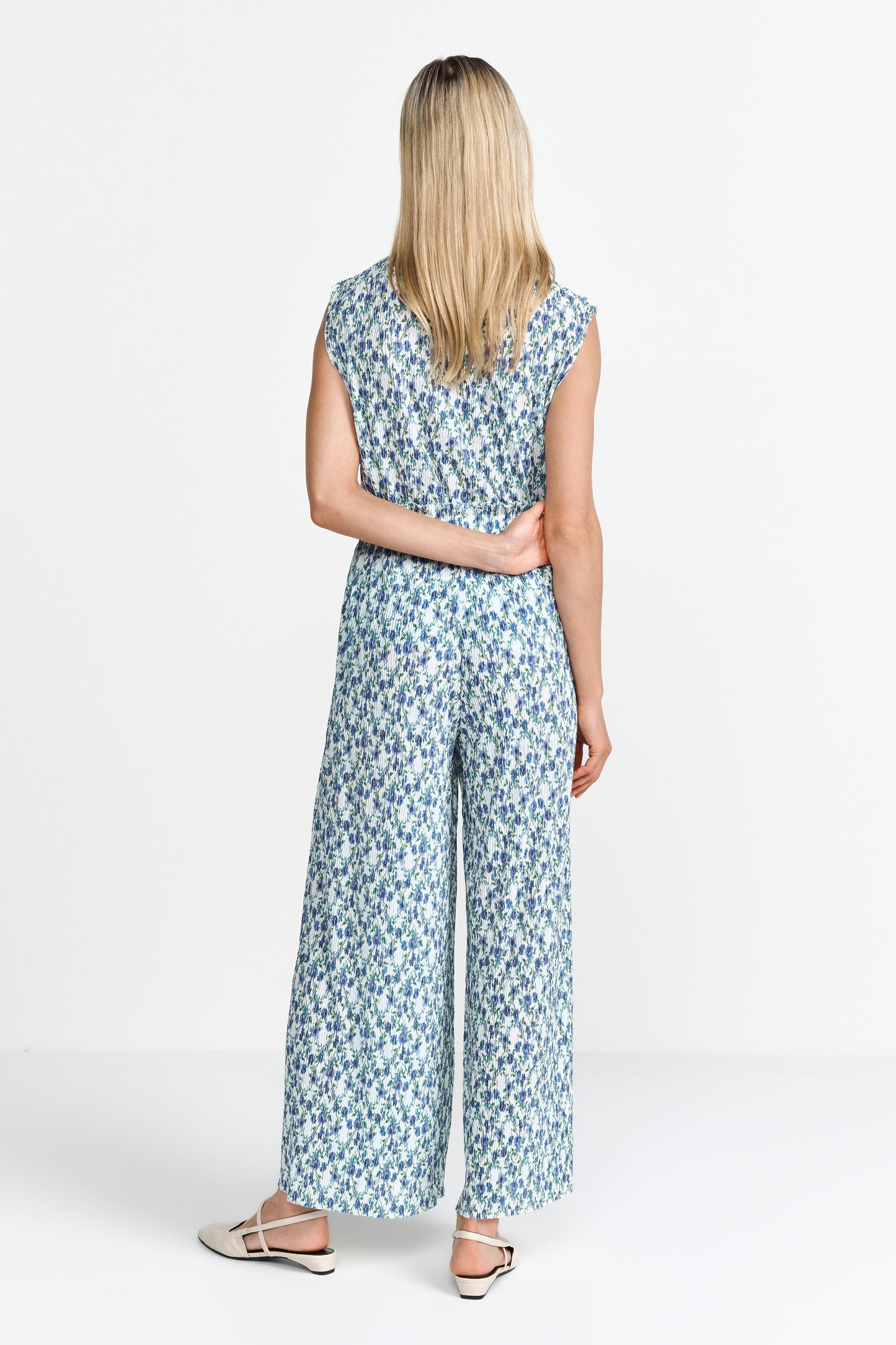 Printed Crinkle Pants