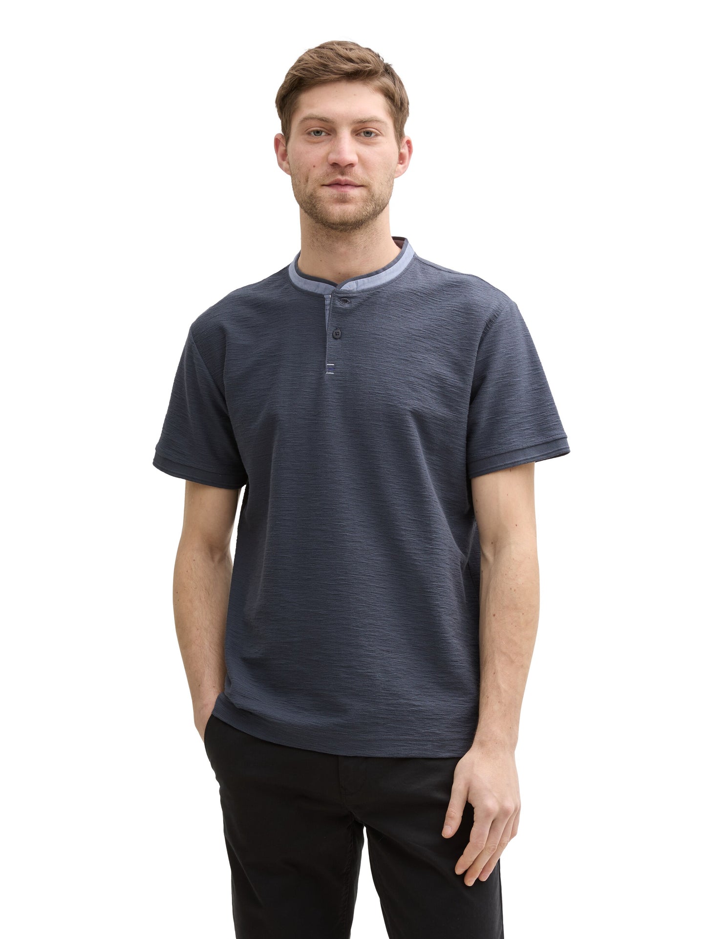 Poloshirt mit Stehkragen