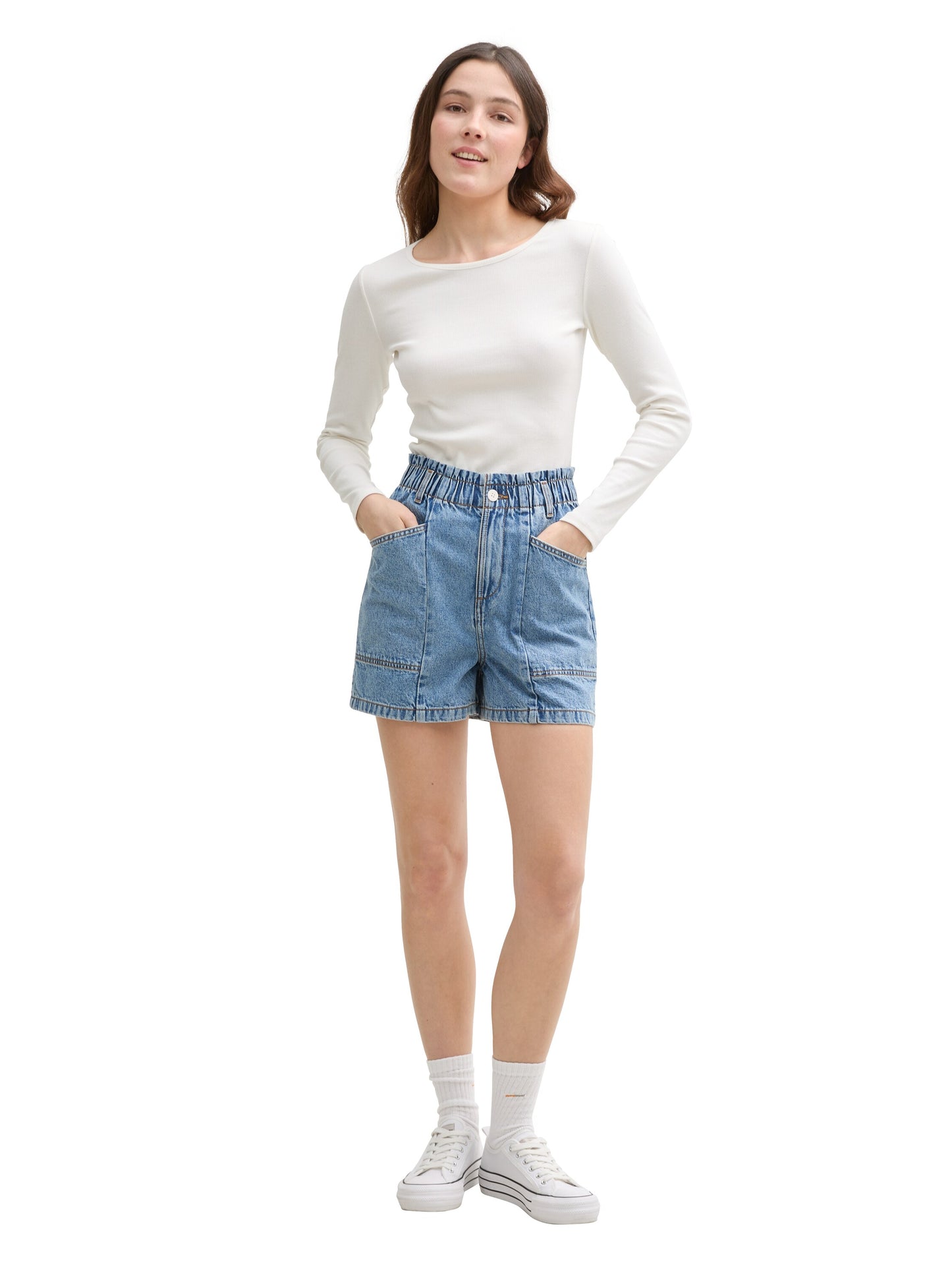 Paperbag Jeans Shorts