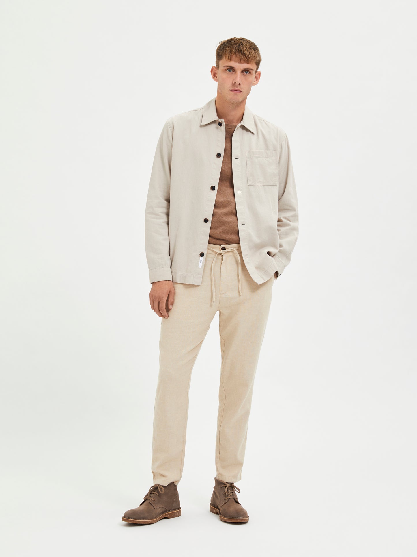 SLH172-SLIMTAPE BRODY LINEN PANT NOOS