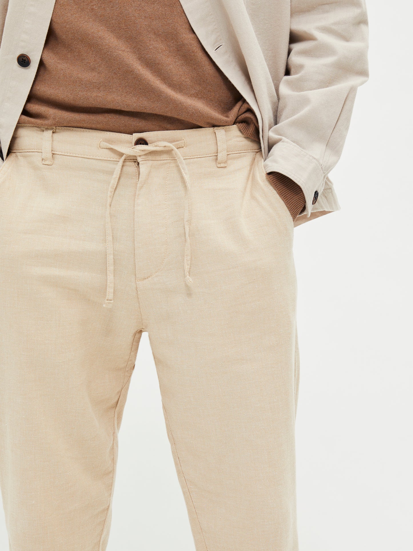 SLH172-SLIMTAPE BRODY LINEN PANT NOOS