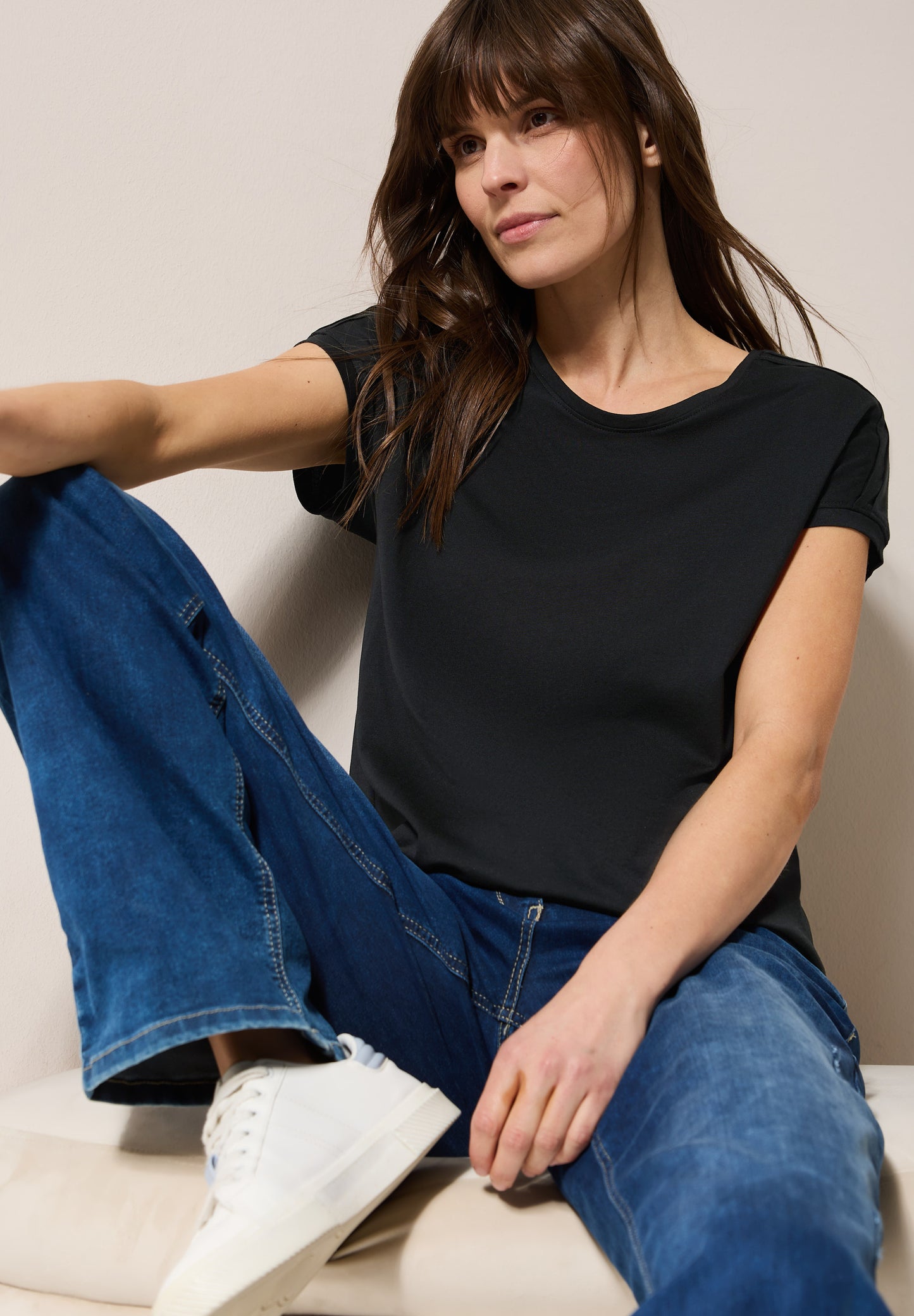 Shirt in Unifarbe