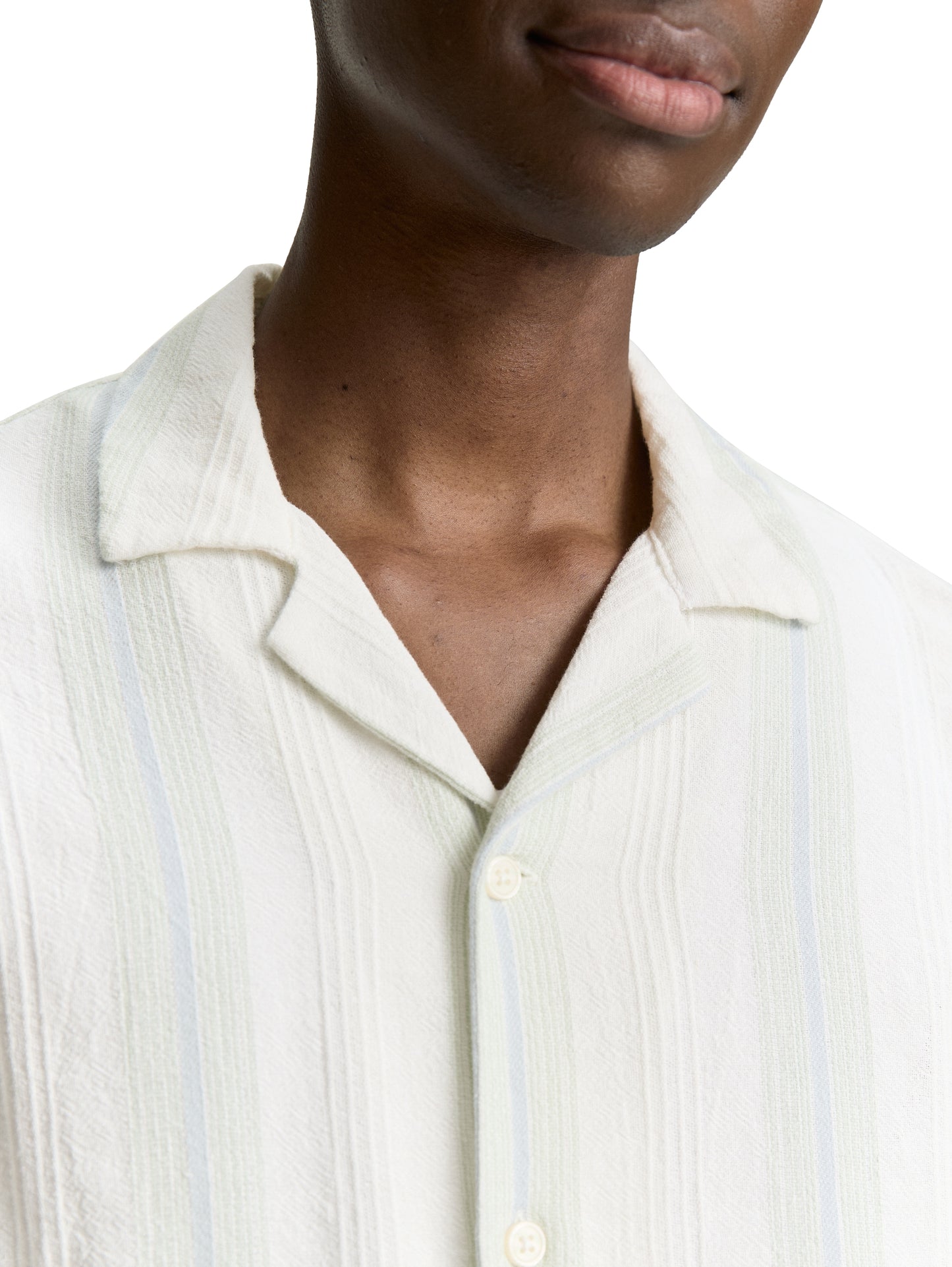 Relaxed Fit Kurzarmhemd mit Streifenmuster