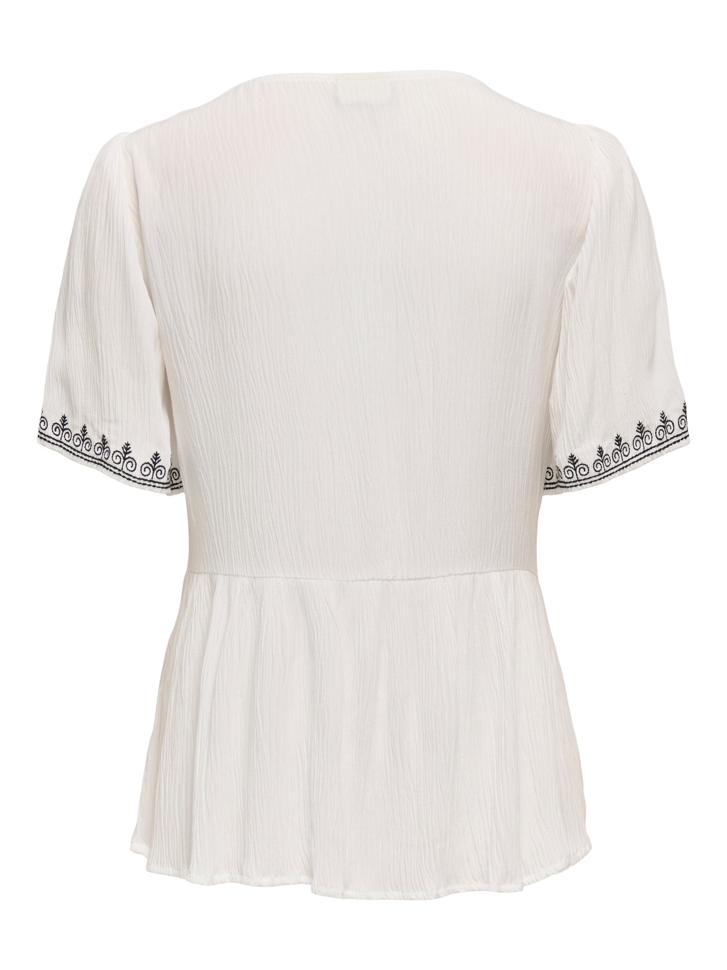 JDYHARPER S/S V-NECK EMBROIDERY TOP WVN