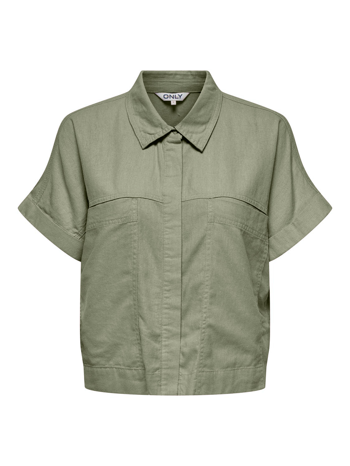 ONLCARO S/S LINEN BL BOXY SHIRT CC PNT