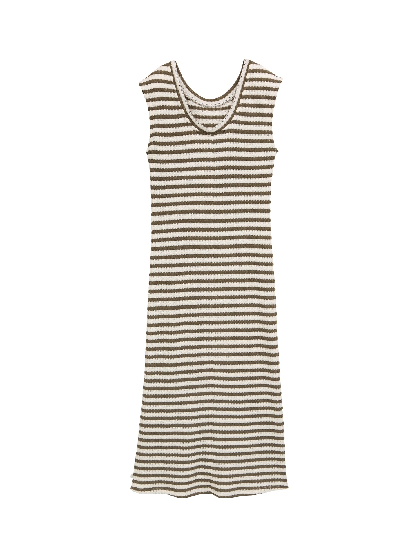 Midi-Kleid mit Streifenmuster