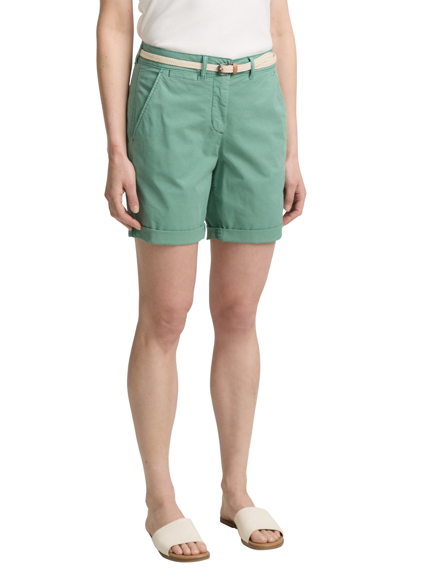 Chino Bermuda Shorts mit Gürtel