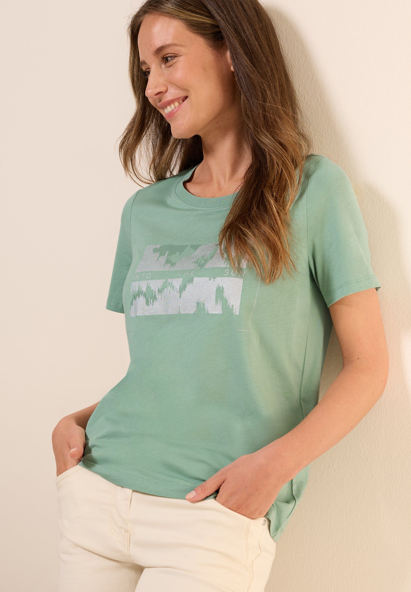T-Shirt mit Folienprint