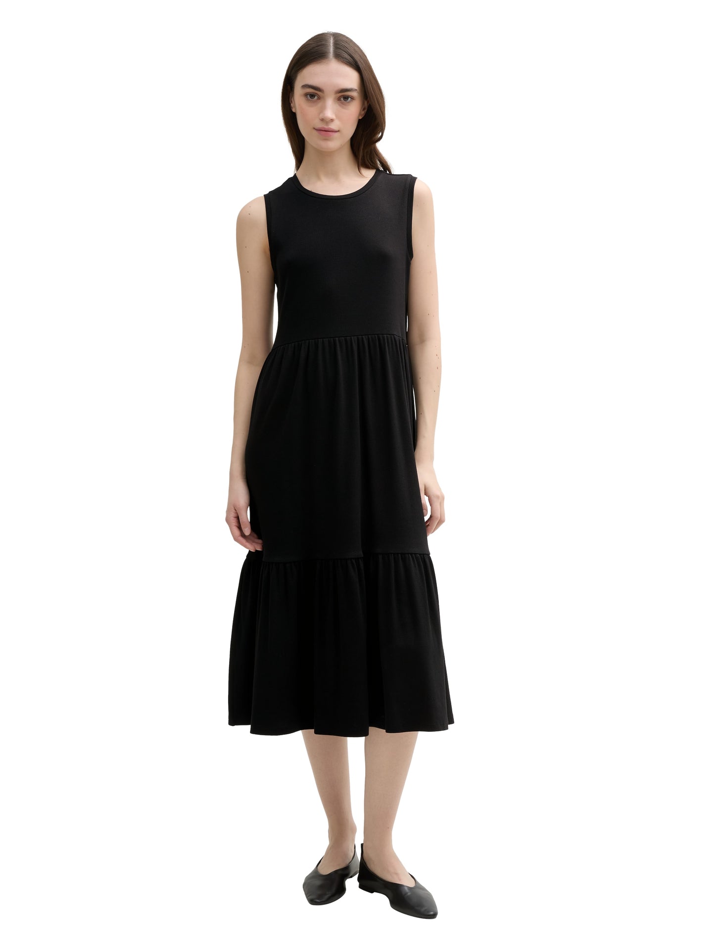 Midi-Kleid mit Rippstruktur
