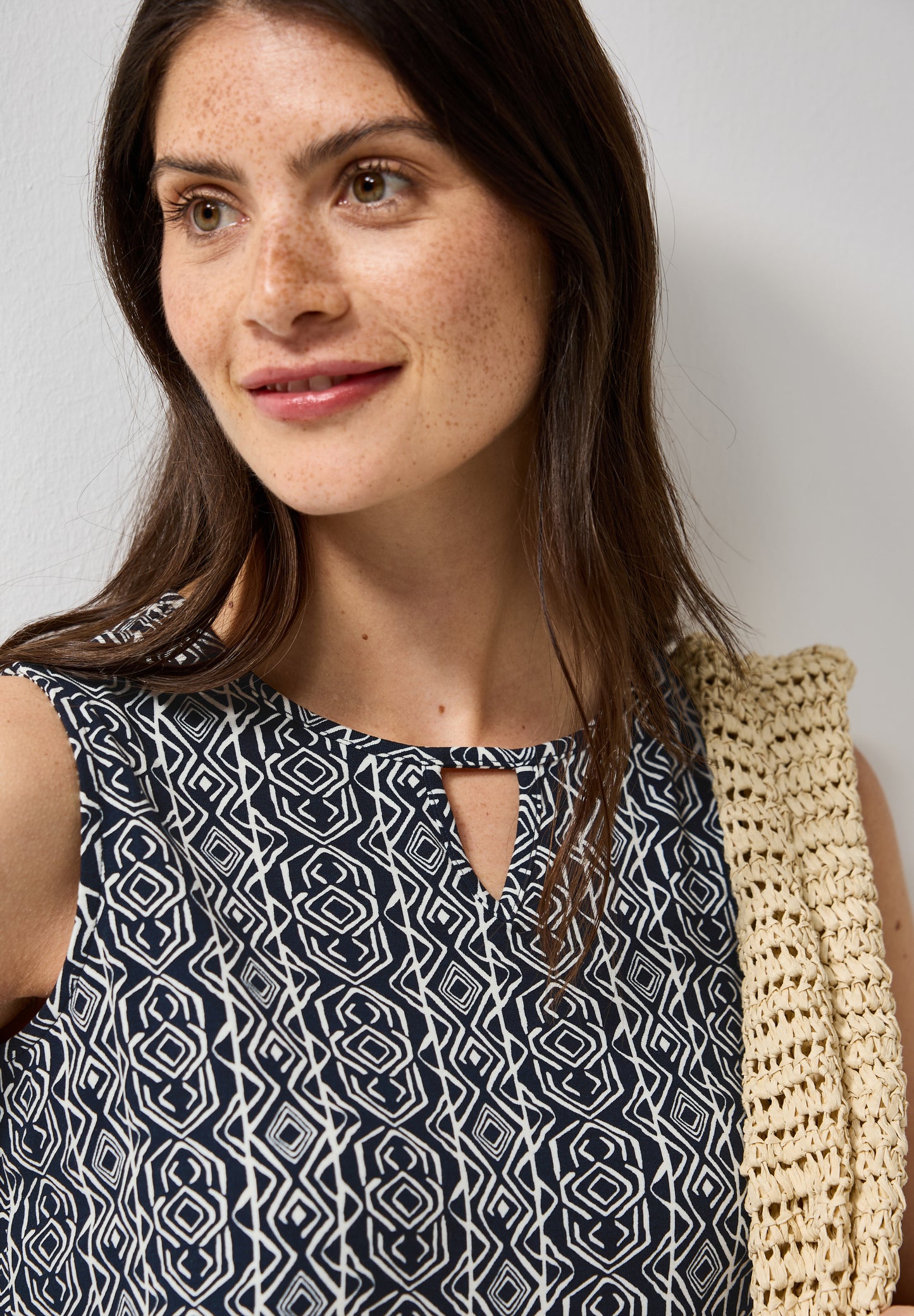 Gemustertes Jersey-Kleid