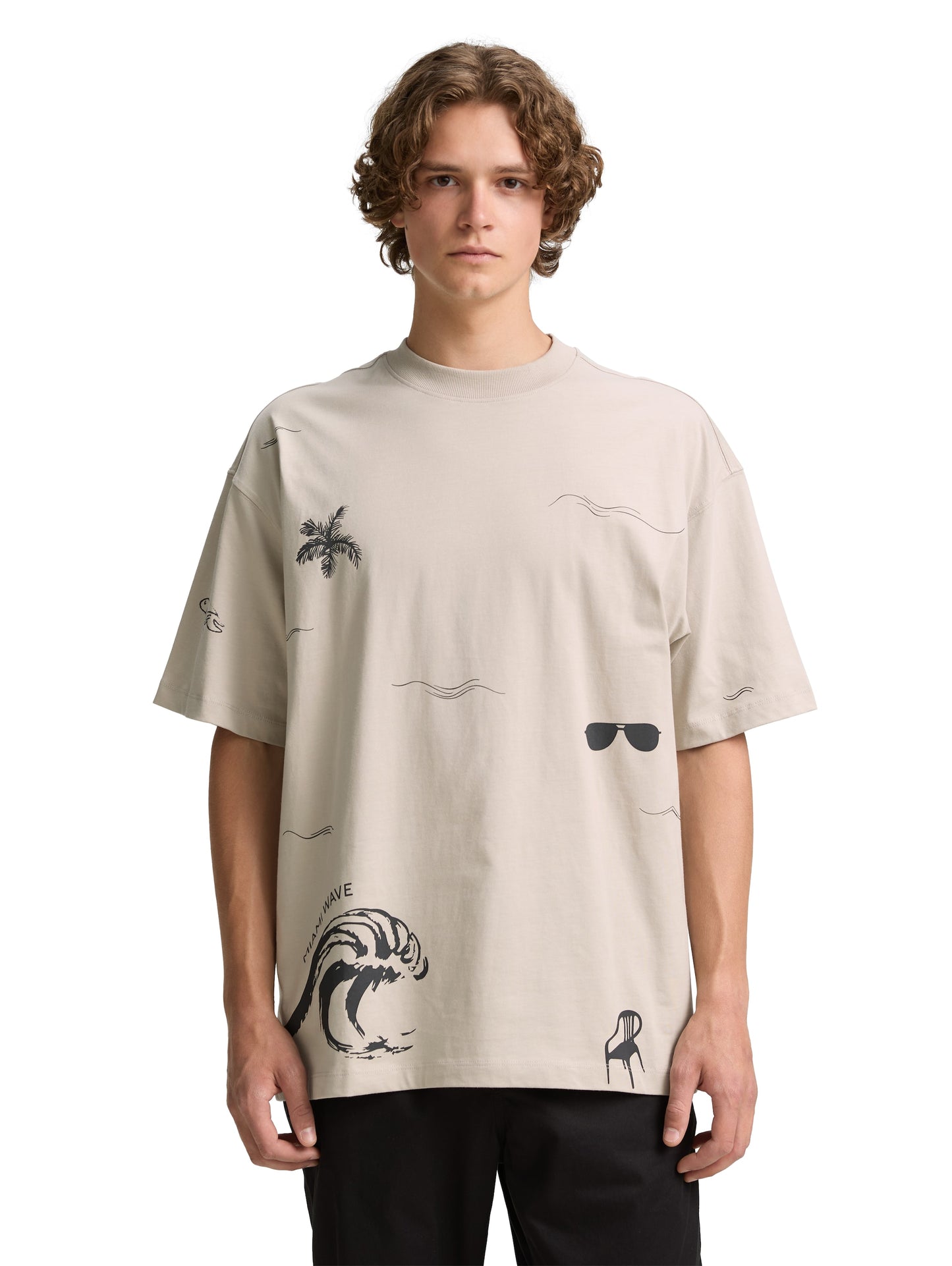 Oversized T-Shirt mit Muster