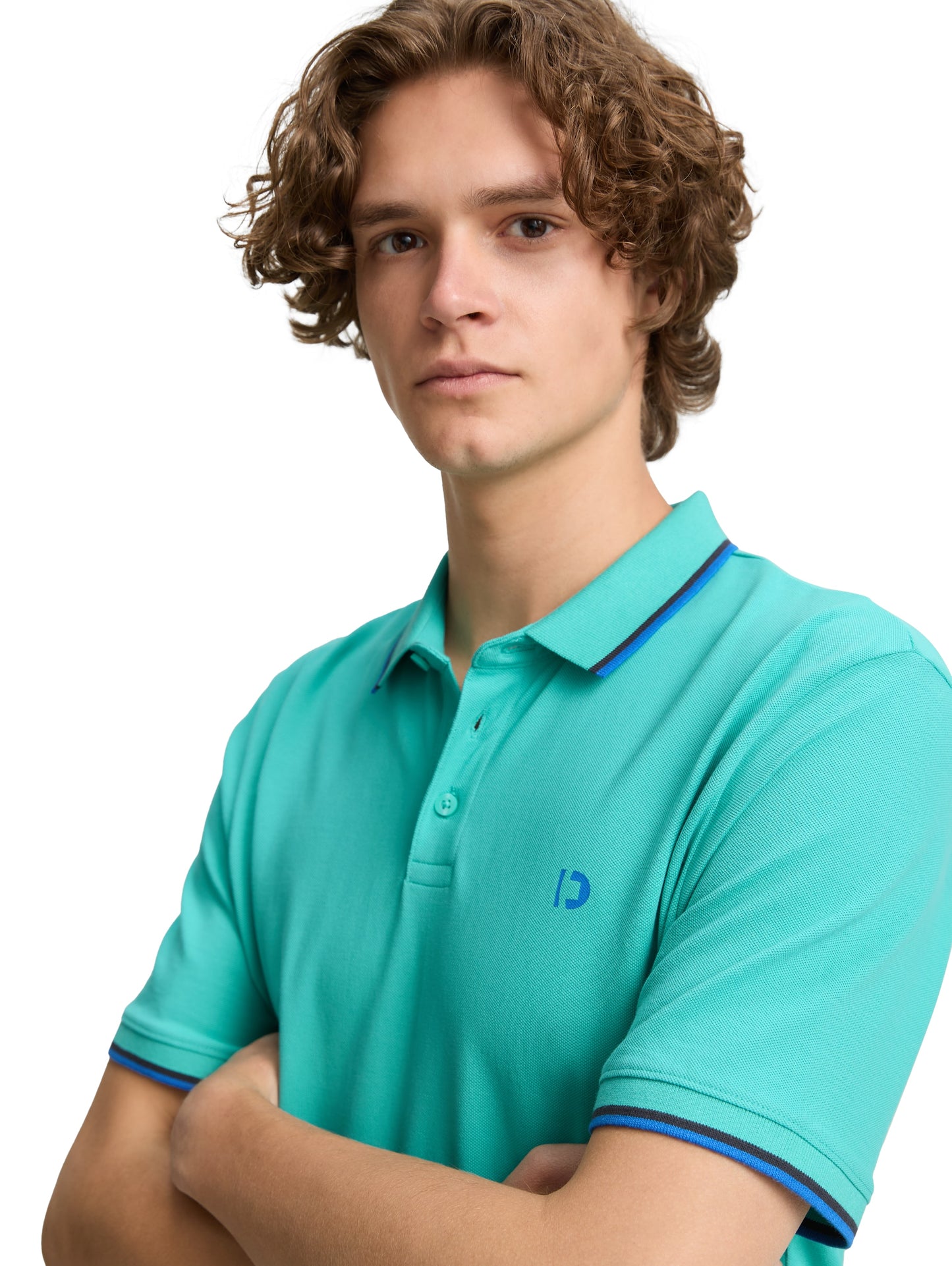 Piqué Poloshirt mit Logo-Print