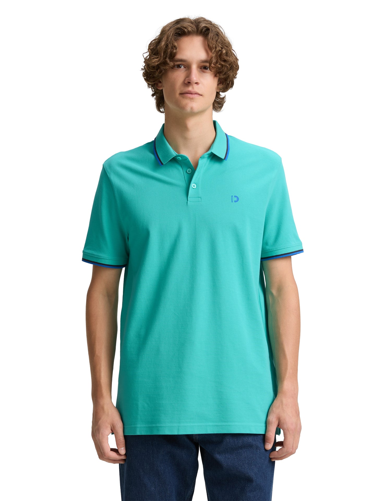 Piqué Poloshirt mit Logo-Print