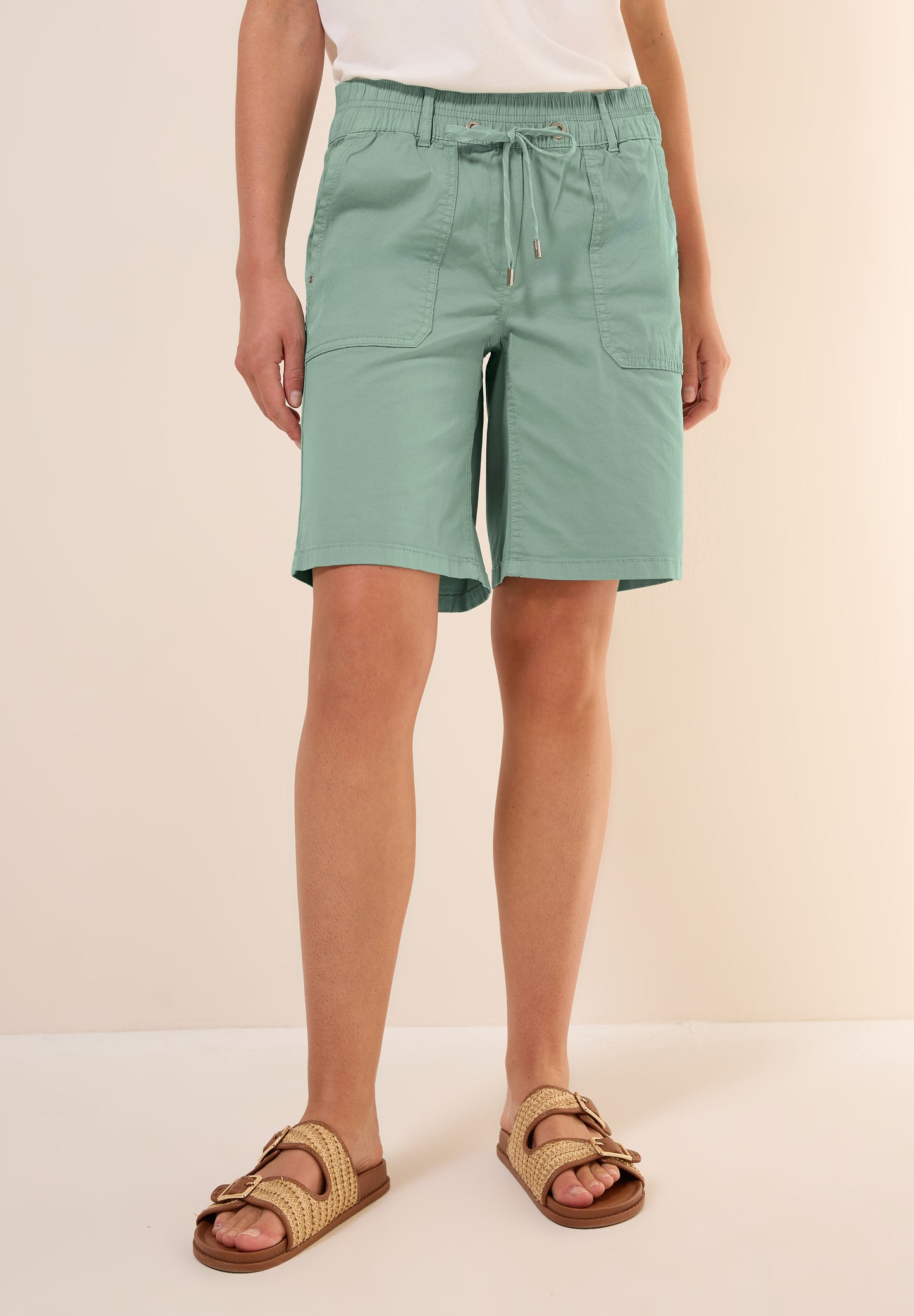 Twill Shorts im Washed-Look