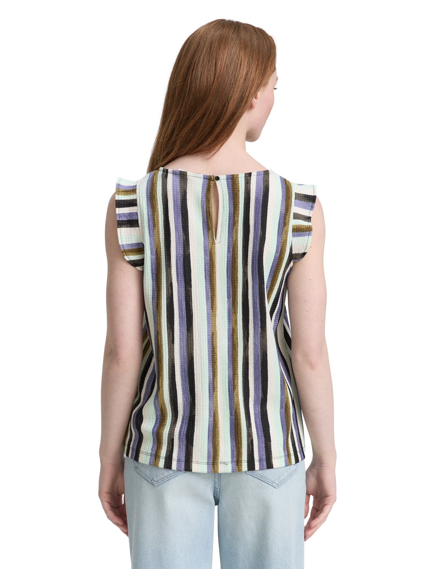 Loose Fit Top mit Volantärmeln