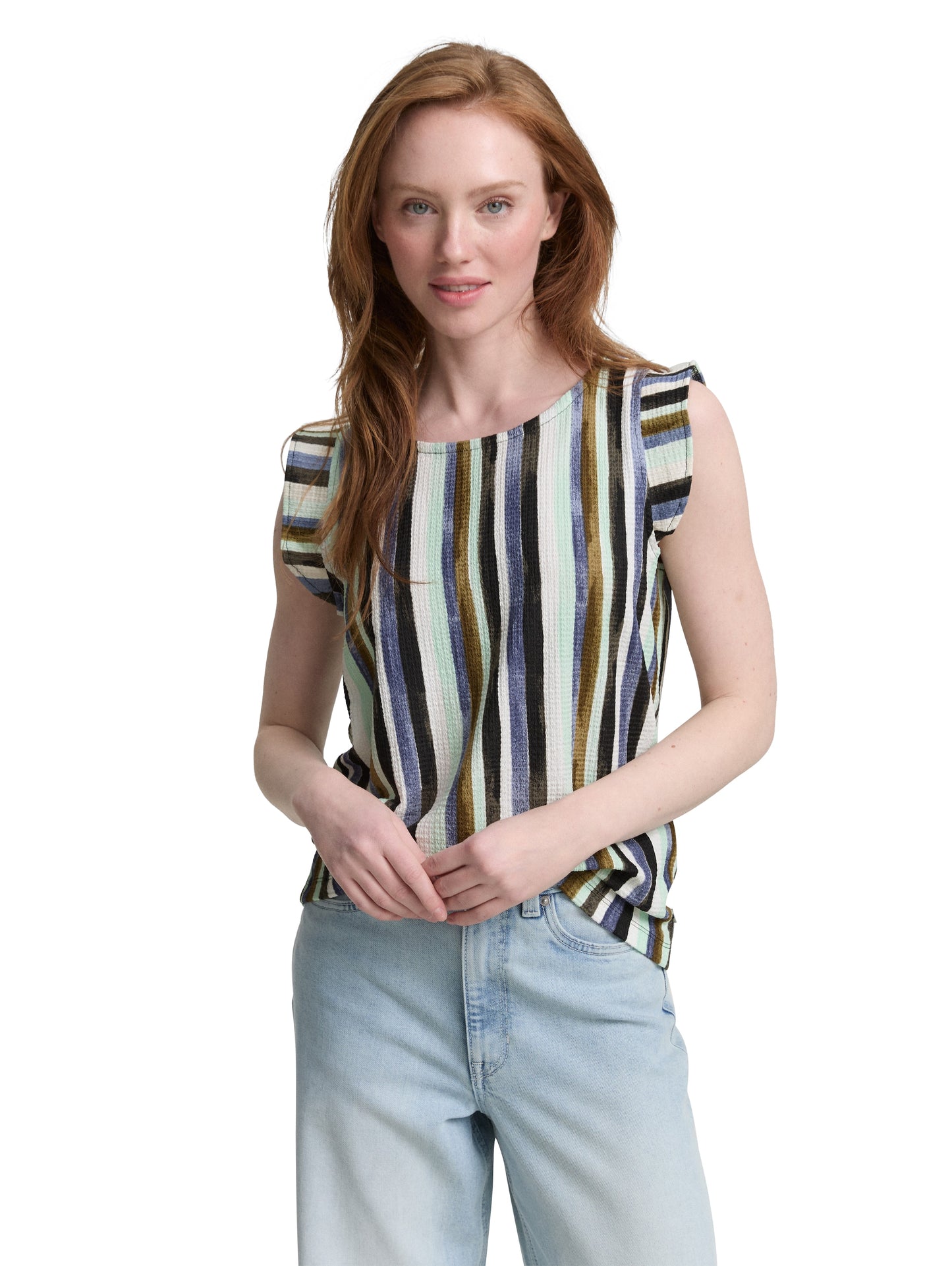 Loose Fit Top mit Volantärmeln