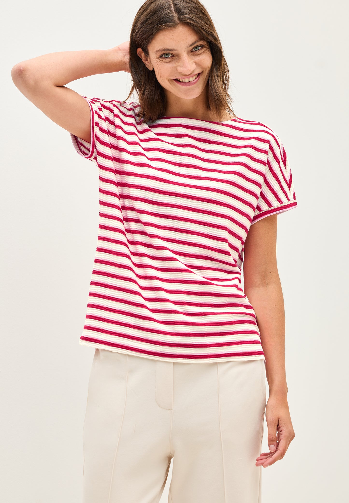 Gestreiftes Strukturshirt