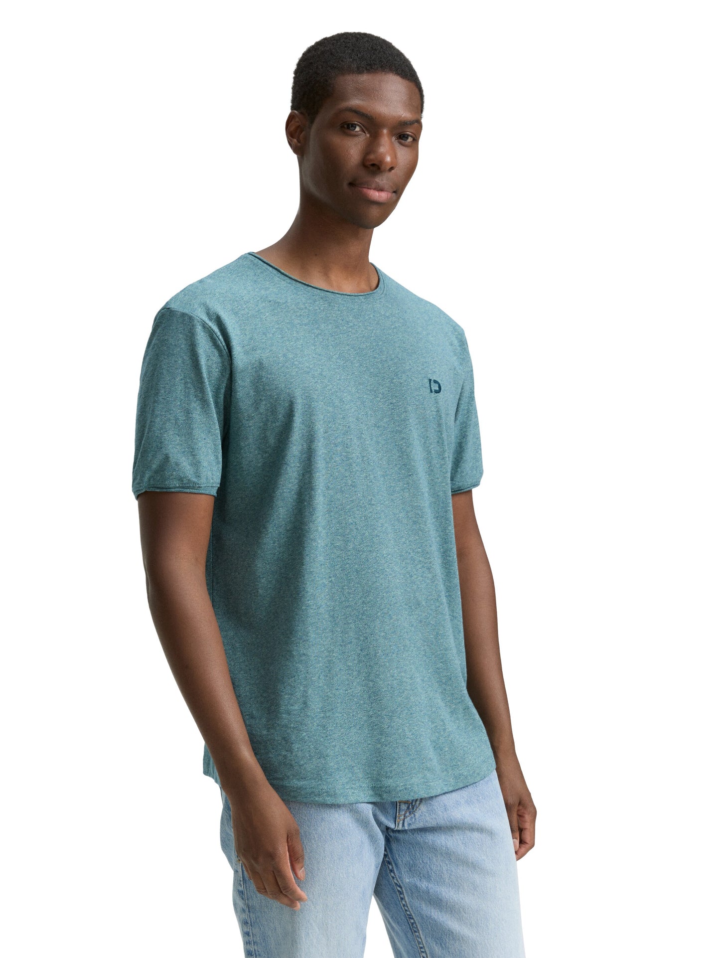 T-Shirt in Melange Optik