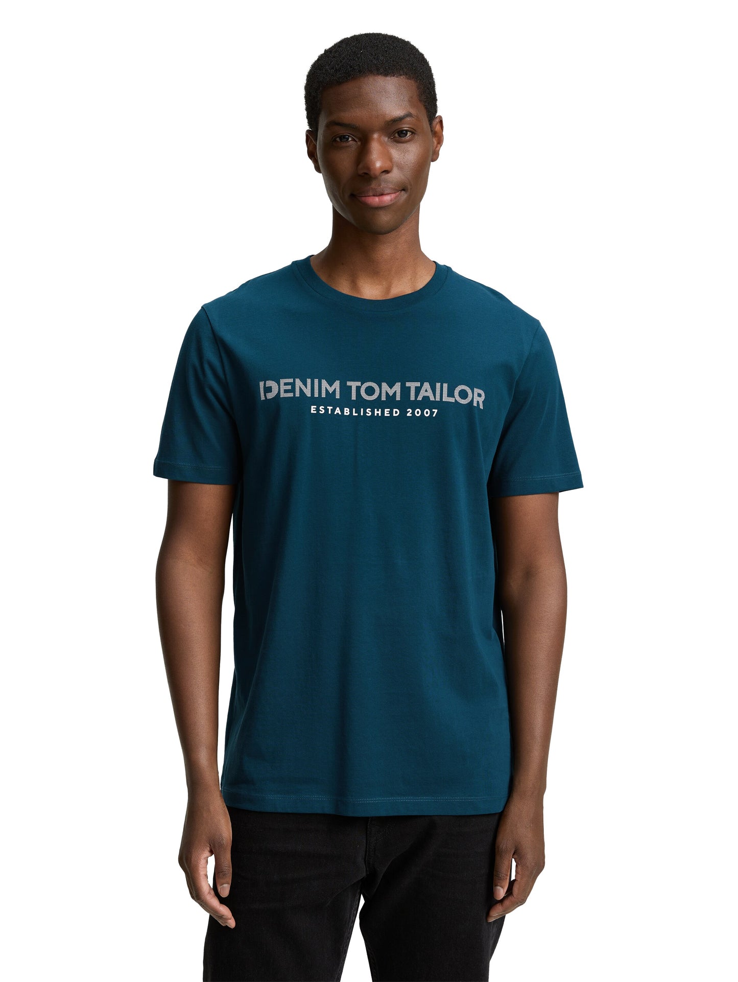 Basic T-Shirt mit Logo-Print