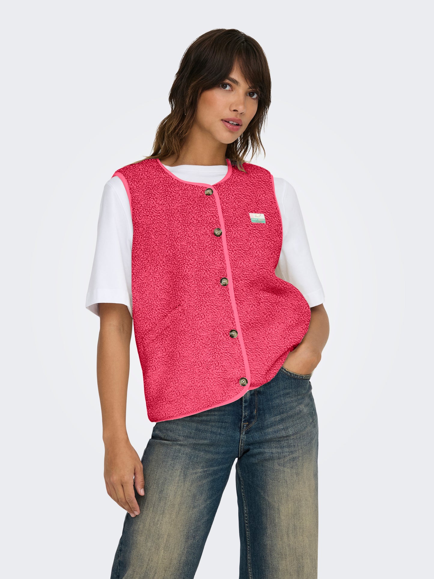 ONLBABY LIFE TEDDY VEST PNT CS