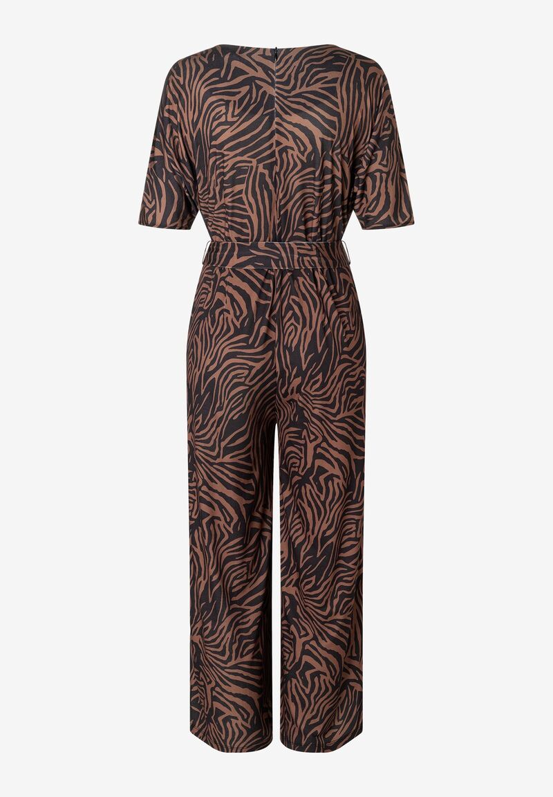 Jersey-Jumpsuit mit Animalprint