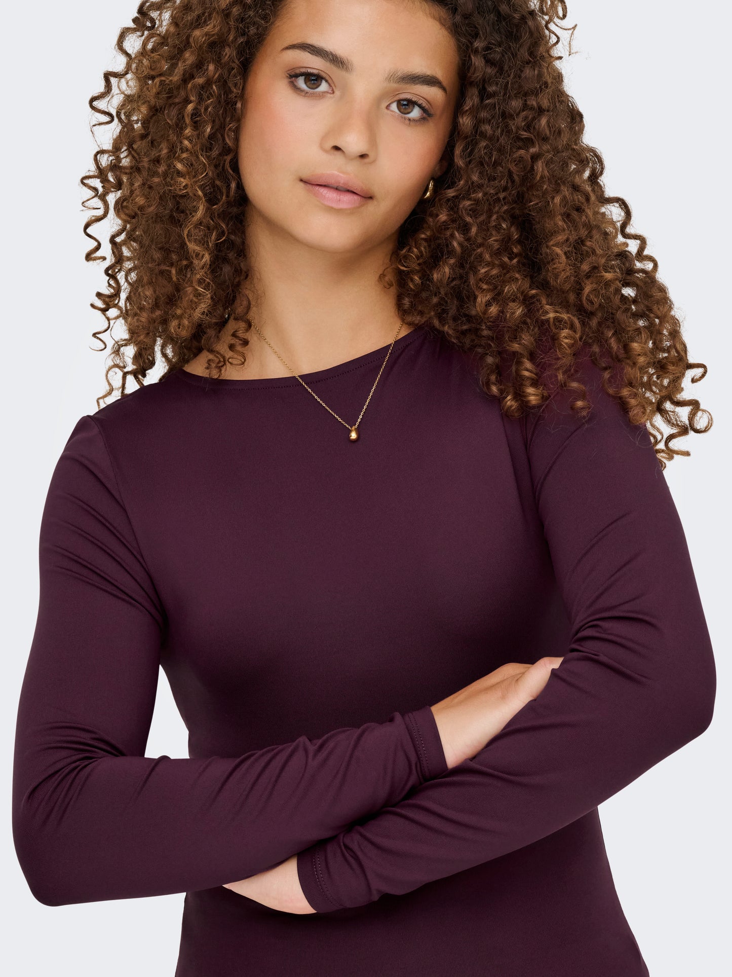 ONLEA L/S 2-WAY DEEP NECK TOP JRS NOOS