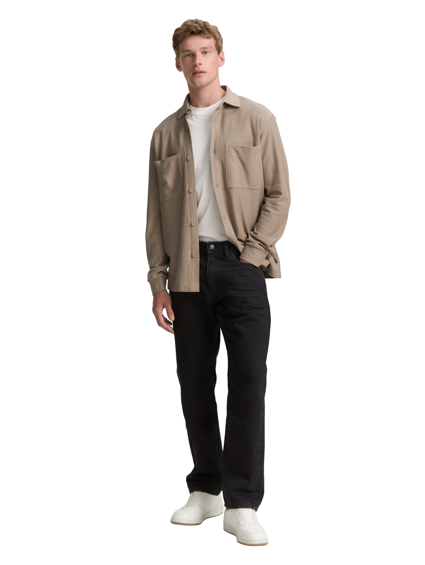 Relaxed Fit Twill Hemd aus Baumwolle