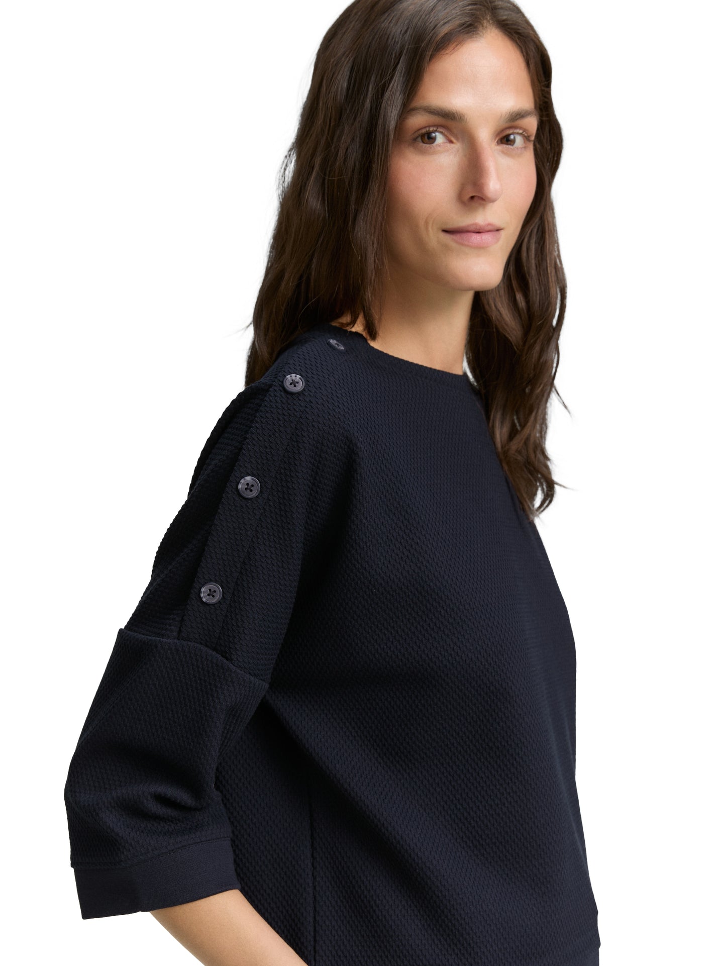 Sweatshirt mit Knopf-Details