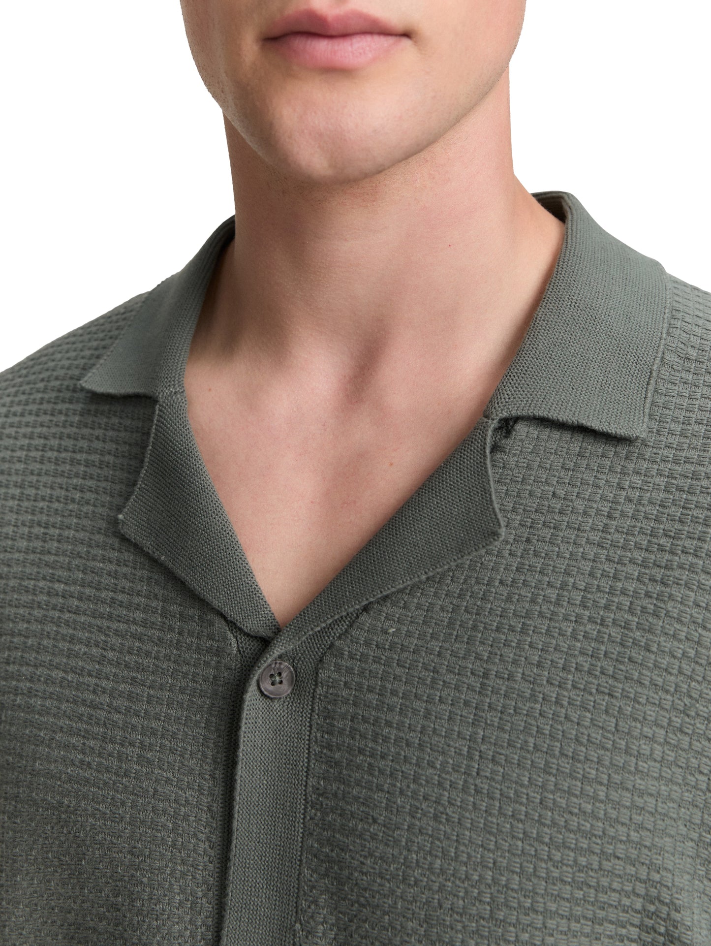 Strick-Poloshirt mit kurzen Ärmeln