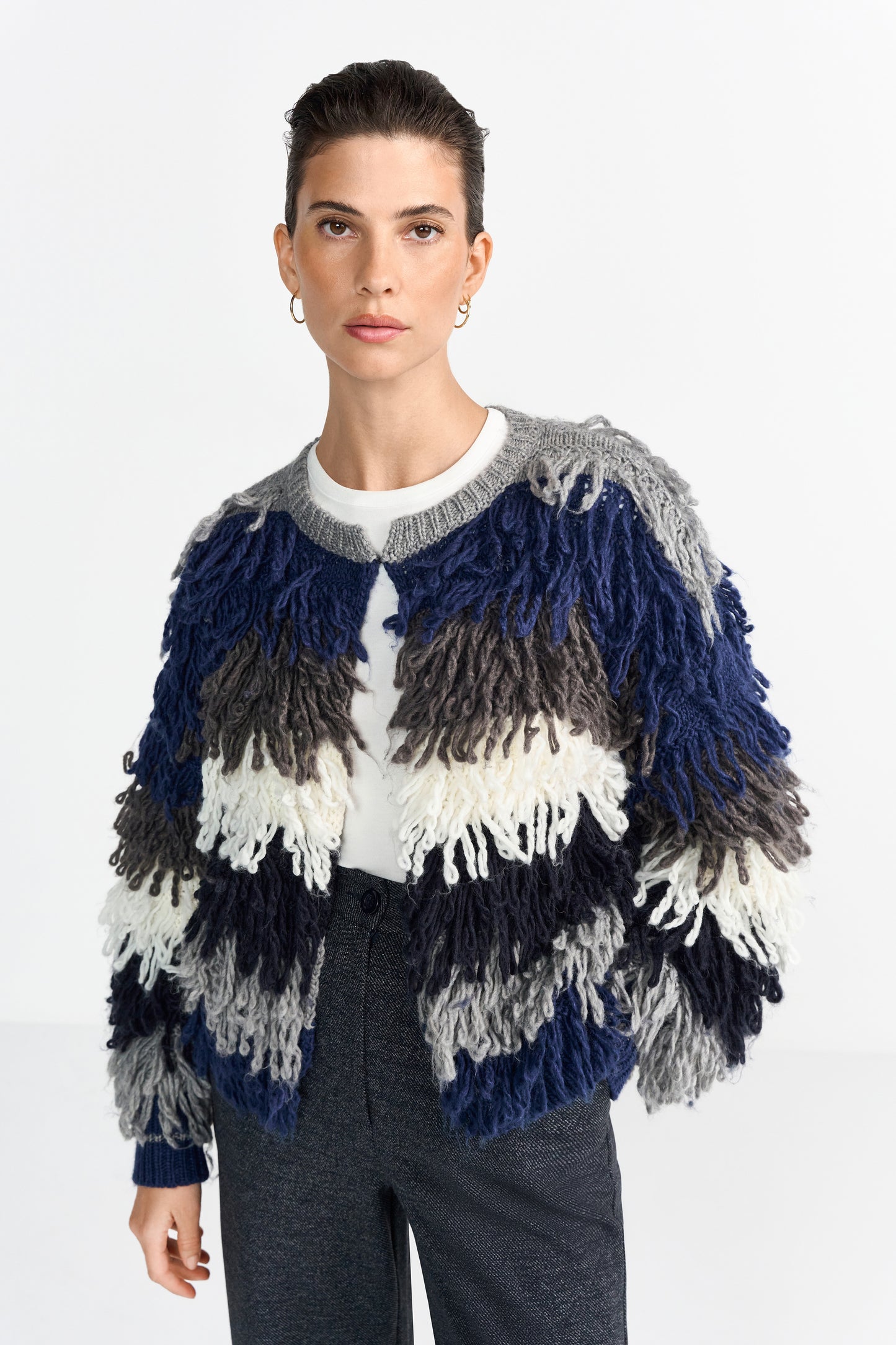 Shaggy Open Edge Cardigan