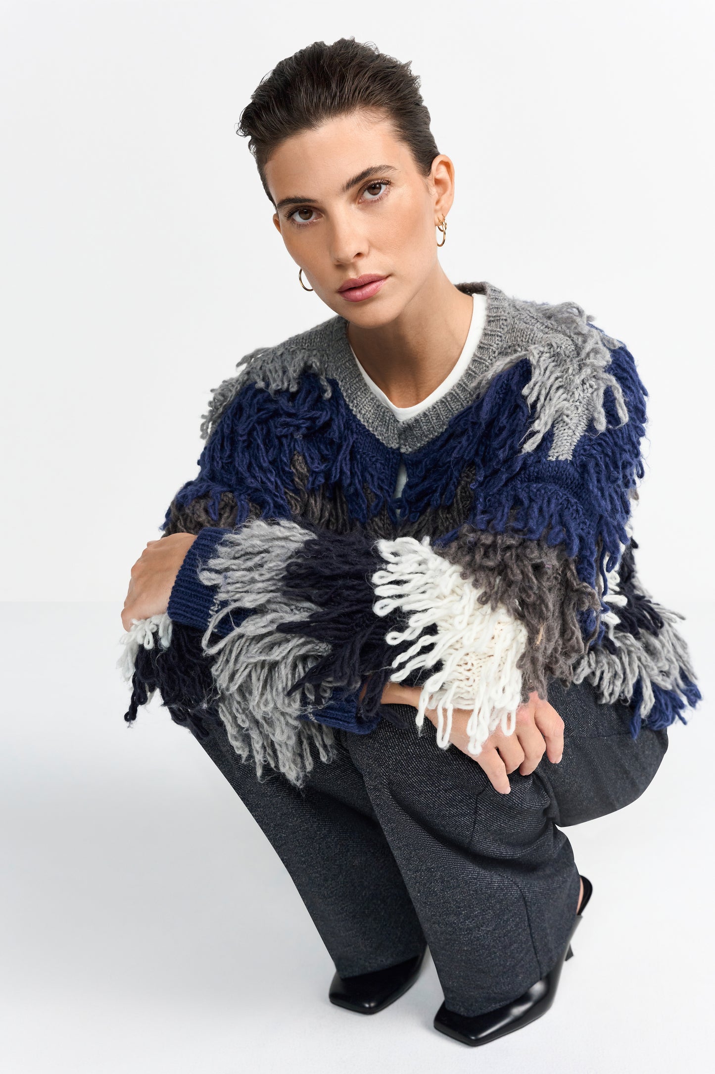 Shaggy Open Edge Cardigan