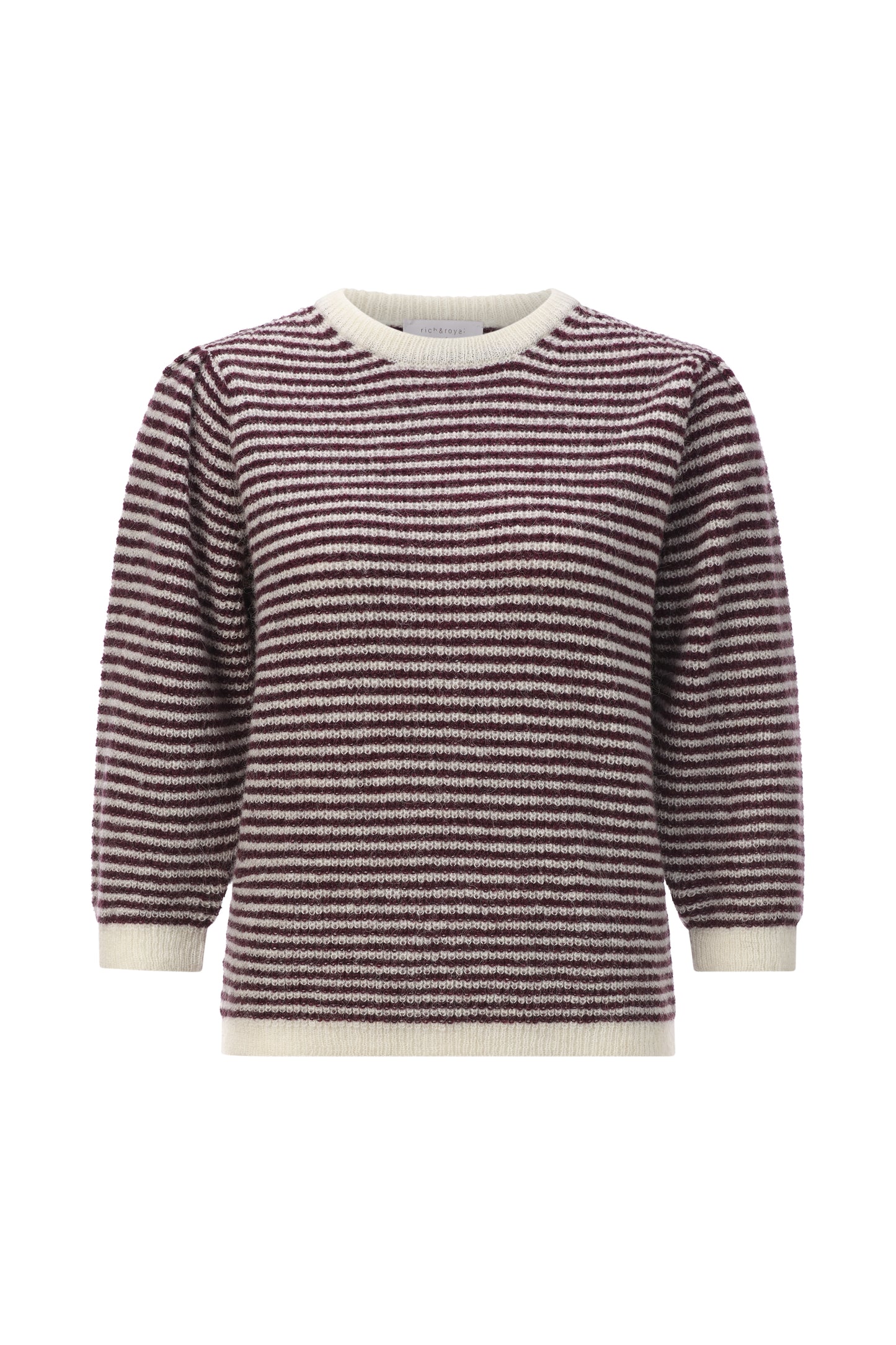Striped Crew Puff Sleeves