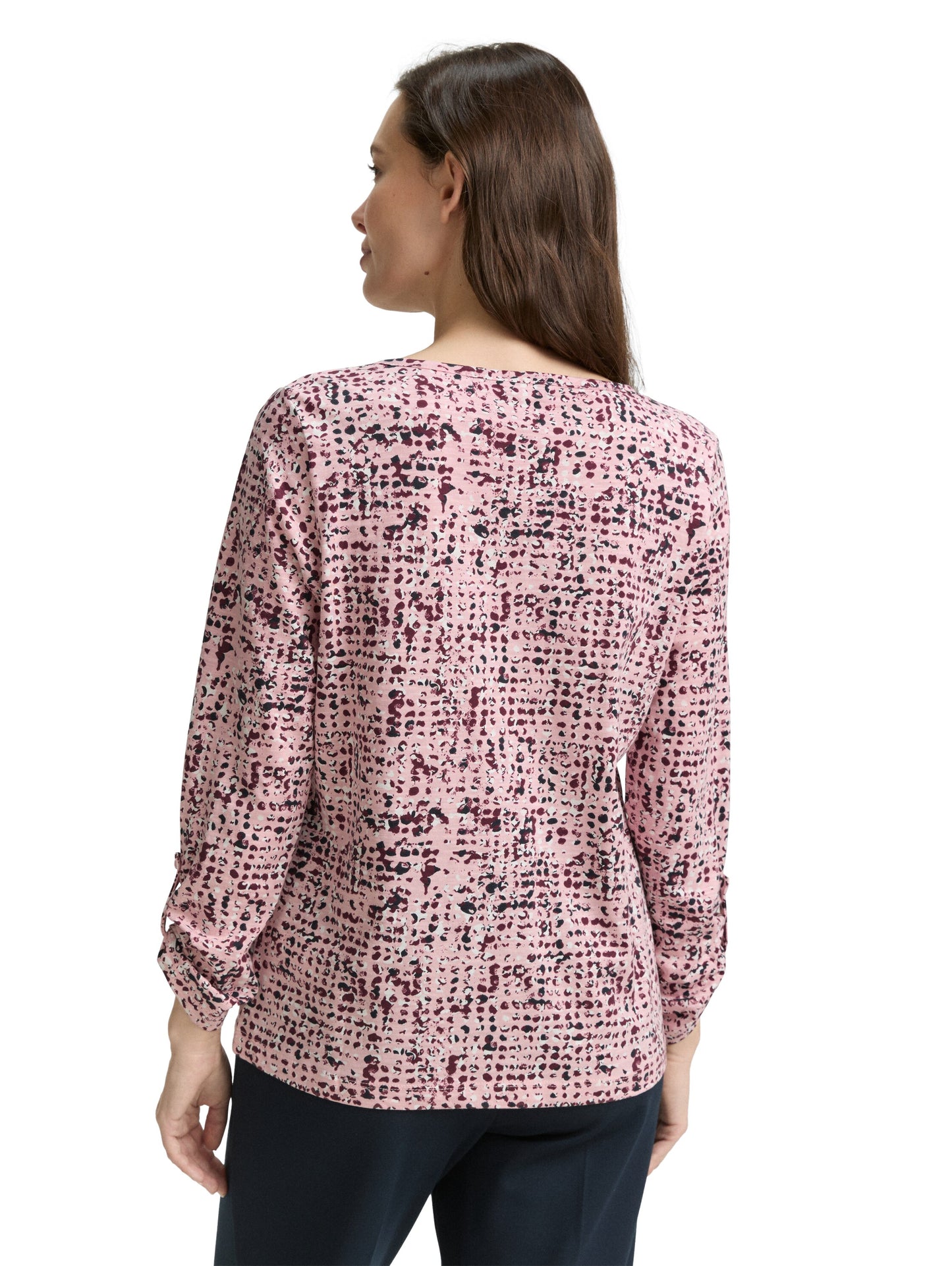 Henley Blusenshirt mit Muster