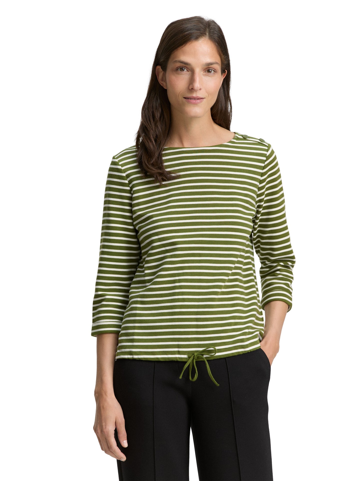Langarmshirt mit Knopf-Details