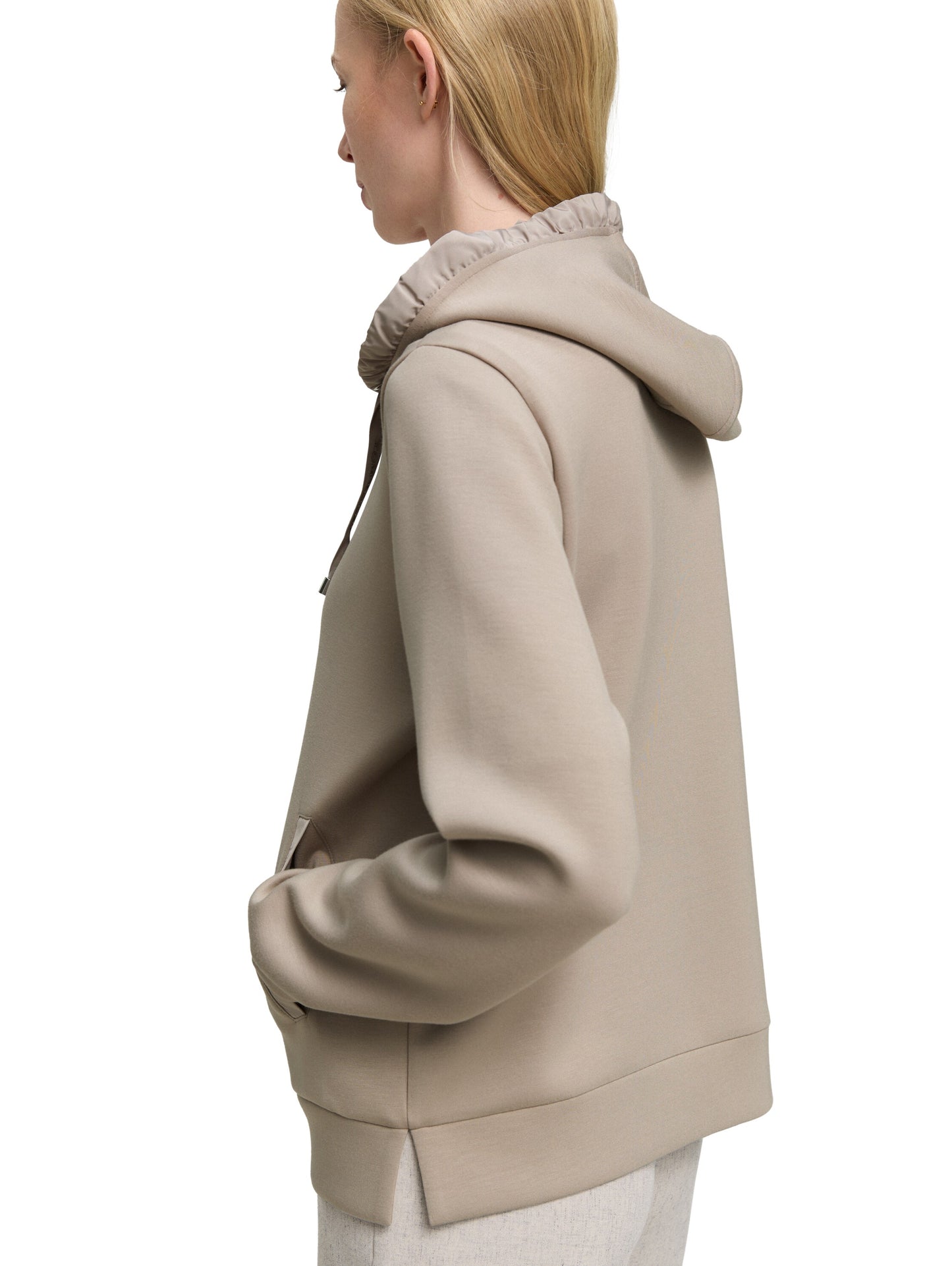 Hoodie Sweatjacke aus Scuba