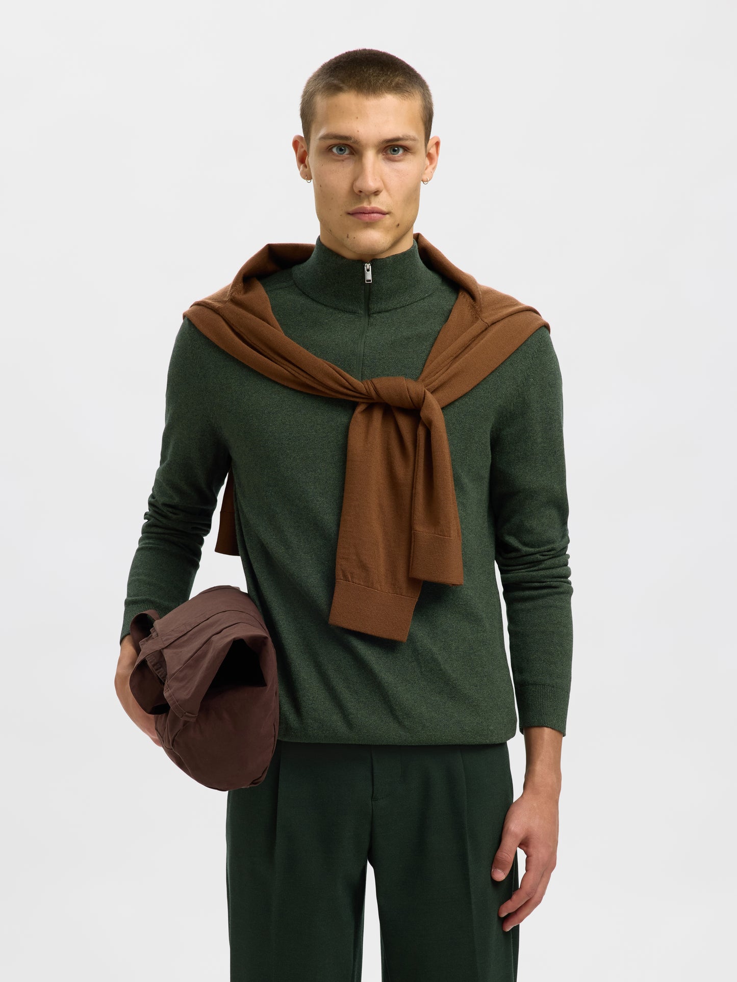 SLHBERG LS HALF ZIP NOOS