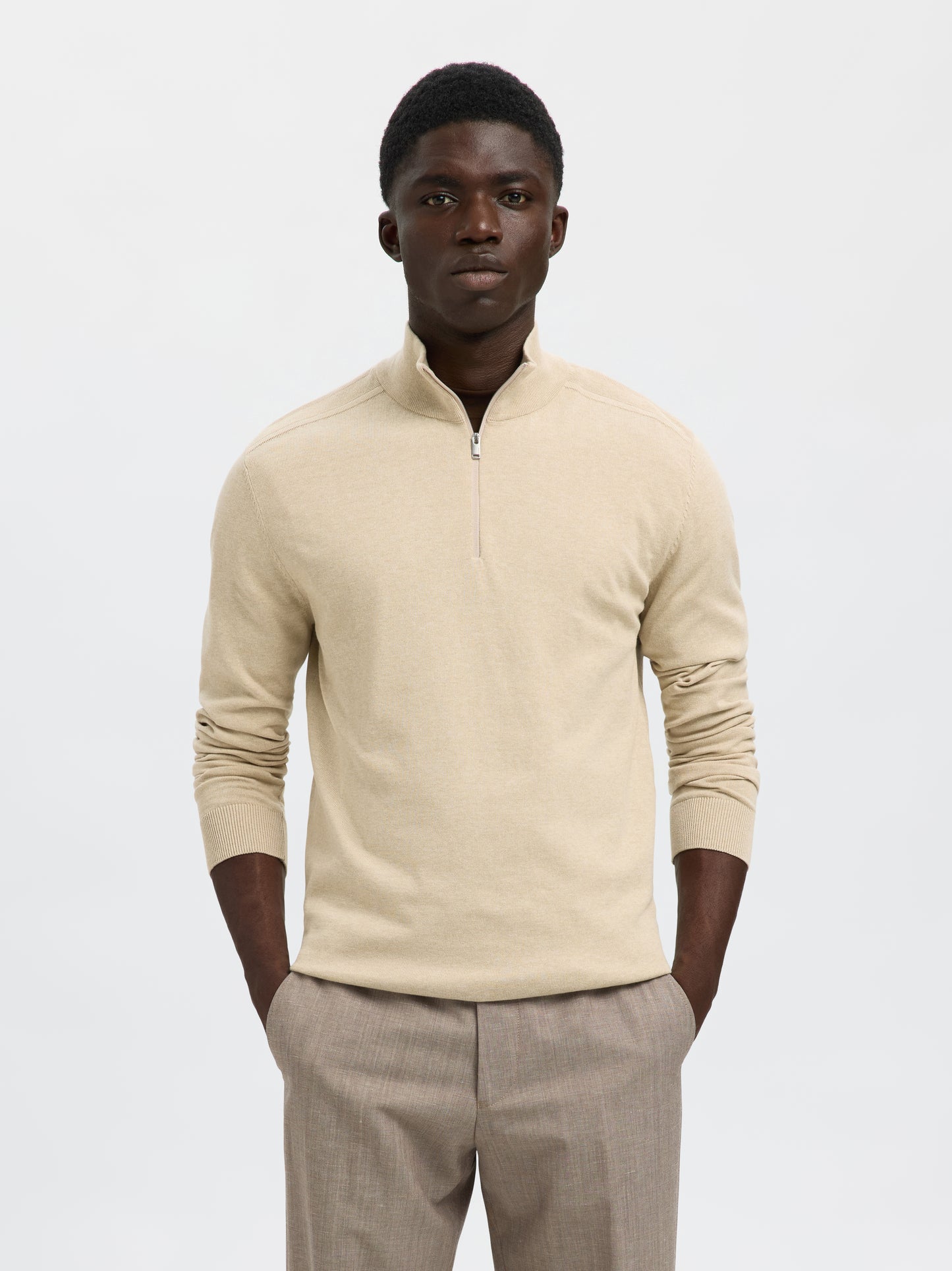 SLHBERG LS HALF ZIP NOOS