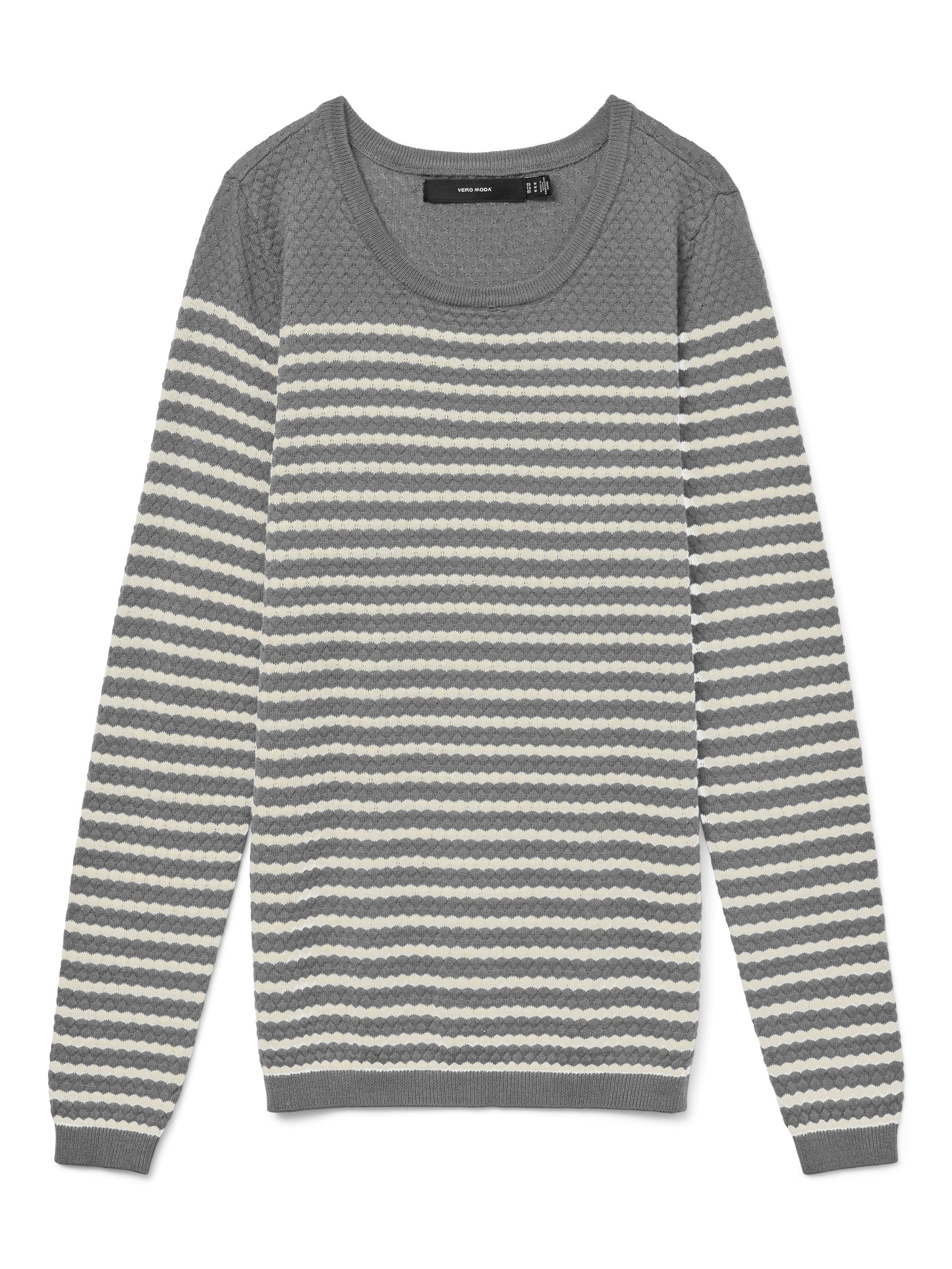 VMCARE STRUCTURE LS O-NECK BLOU NOOS
