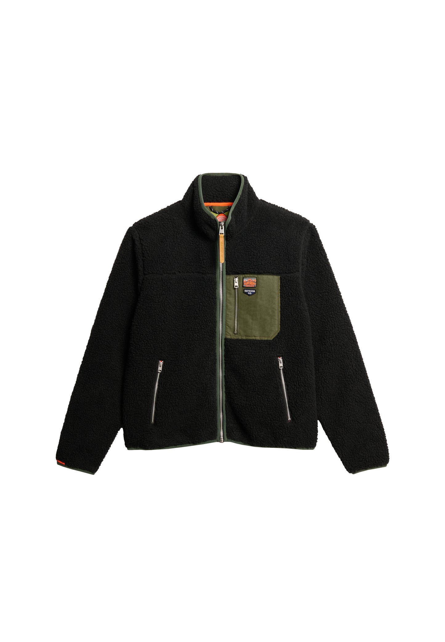 Vintage Retro Fleecejacke mit durchgehendem Reißverschluss