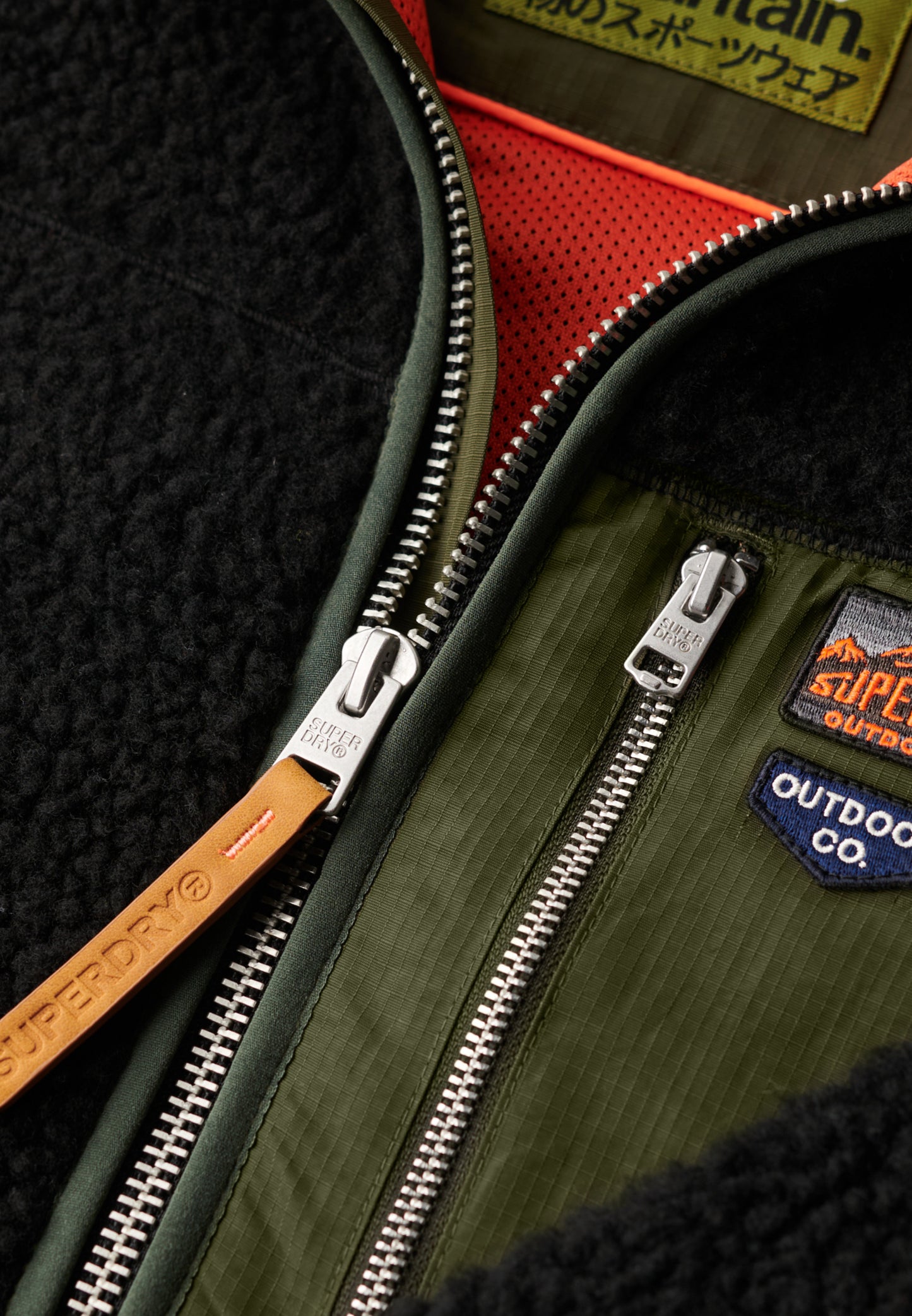 Vintage Retro Fleecejacke mit durchgehendem Reißverschluss
