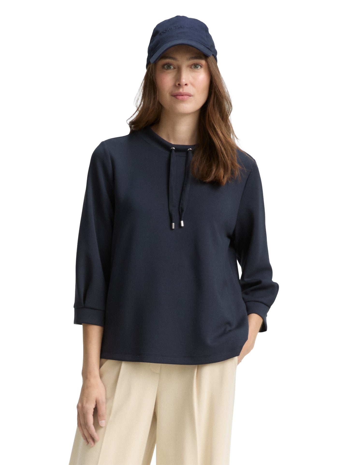 Scuba Langarmshirt mit Kordelzug