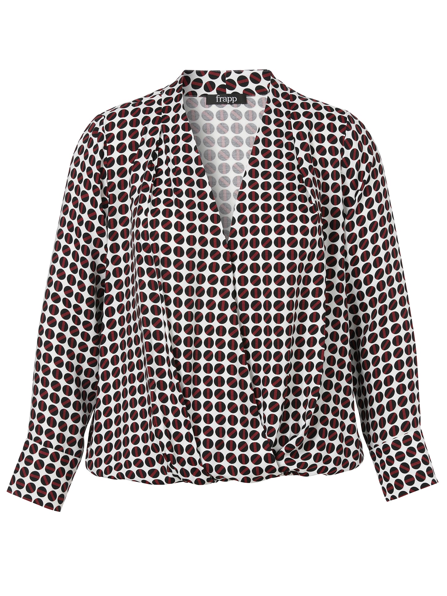 Bluse V-Ausschnitt 1/1 Arm Druck