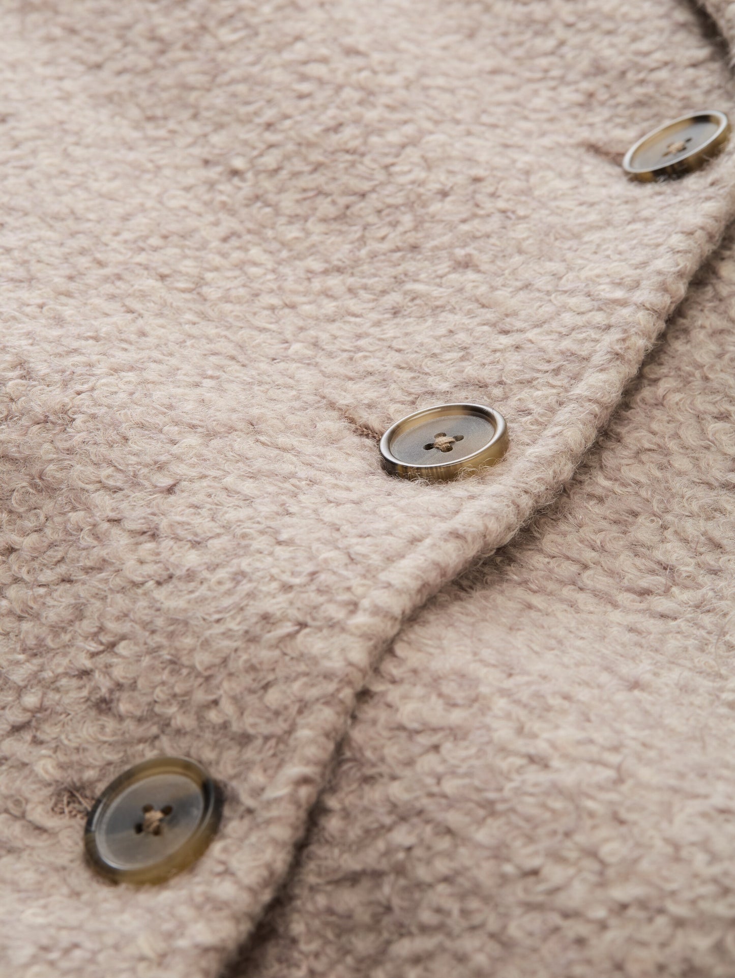 Bouclé Mantel mit Reverskragen
